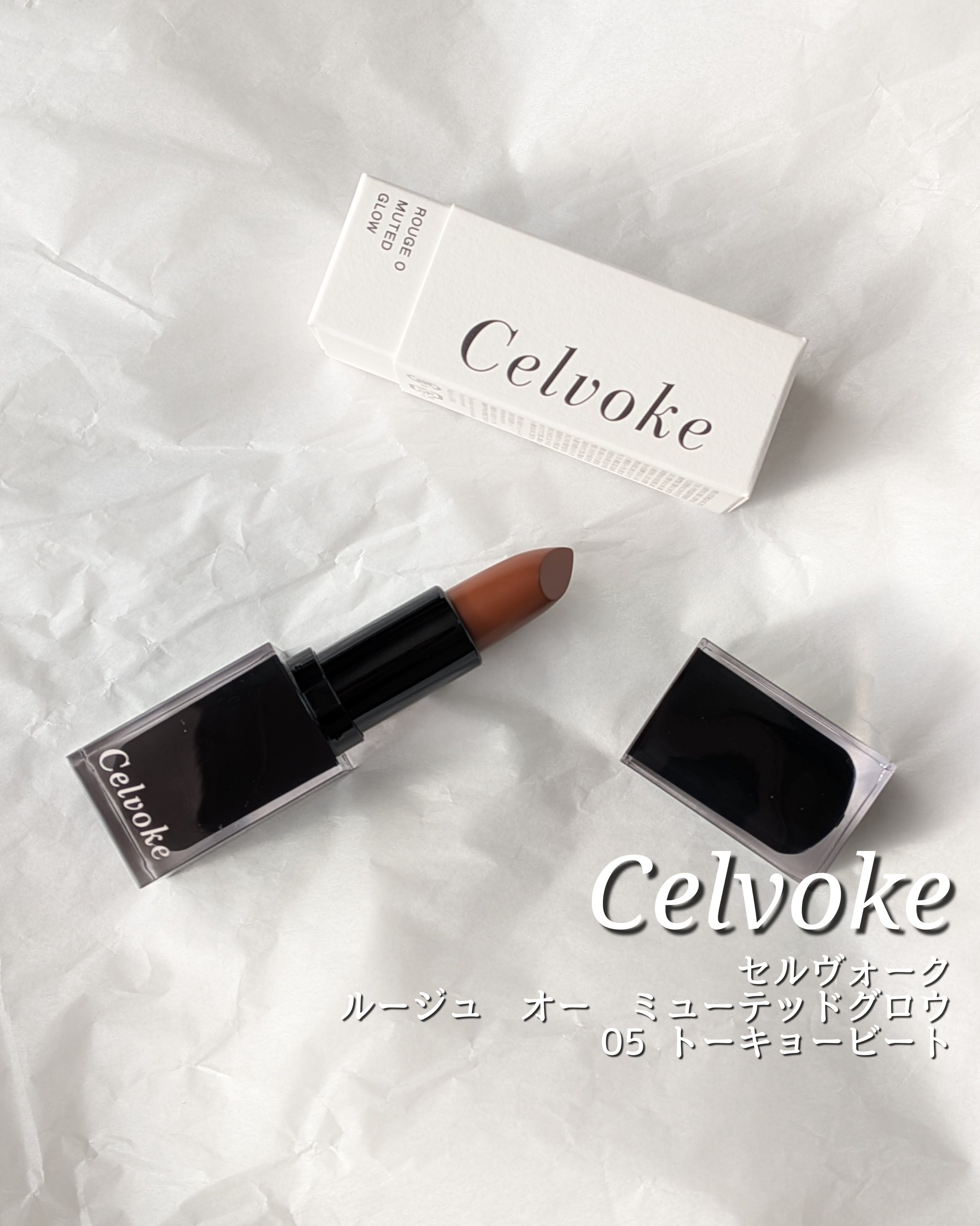 セルヴォーク ルージュ オー ミューテッドグロウ/Celvoke/口紅を使ったクチコミ（1枚目）