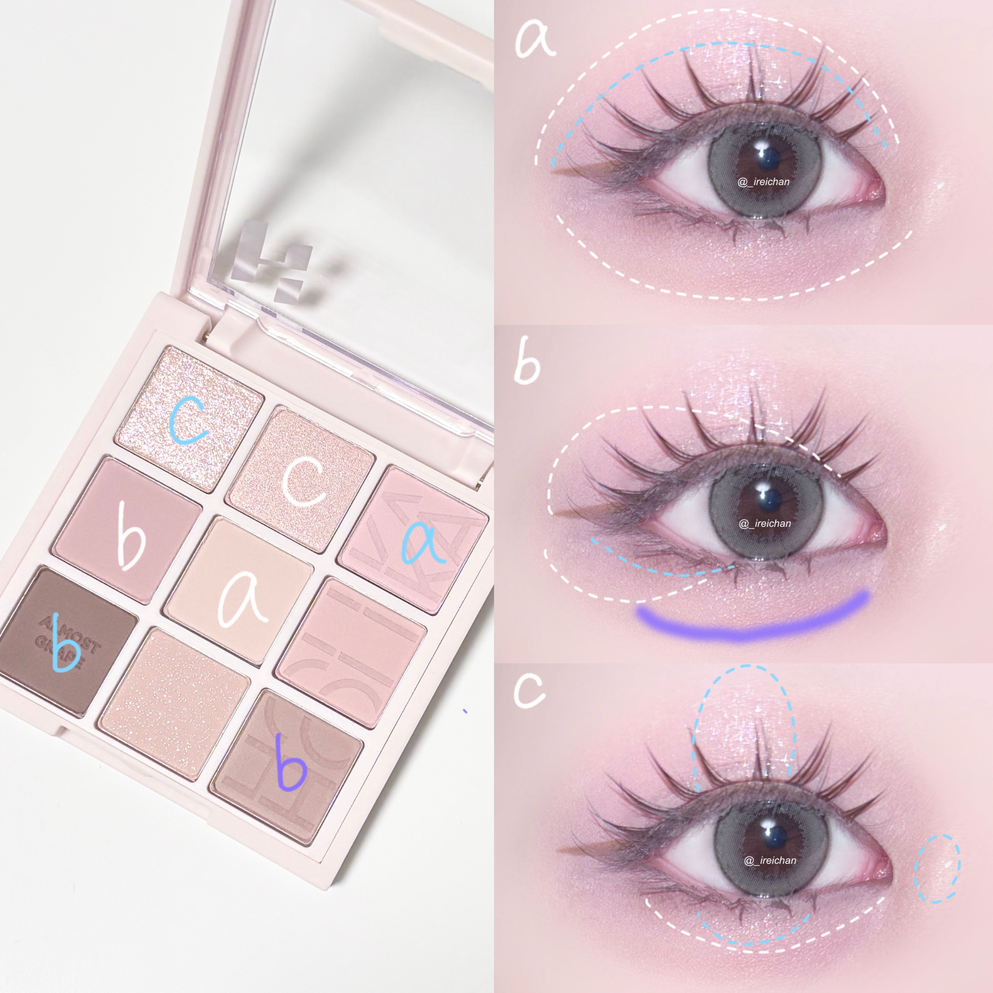 マイフェイブムードアイパレット 9カラー/HOLIKA HOLIKA/アイシャドウパレットを使ったクチコミ（3枚目）