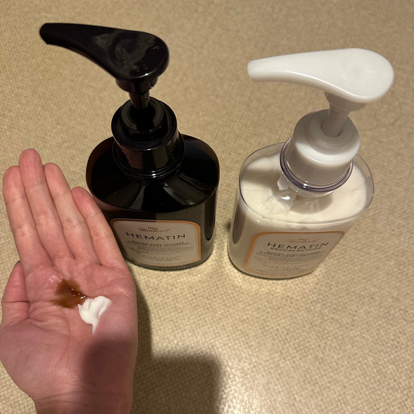 ヘマチン ブースター シャンプー /トリートメント ペアー&ムスクの香り/マイブースターズ/市販シャンプーを使ったクチコミ(2枚目)