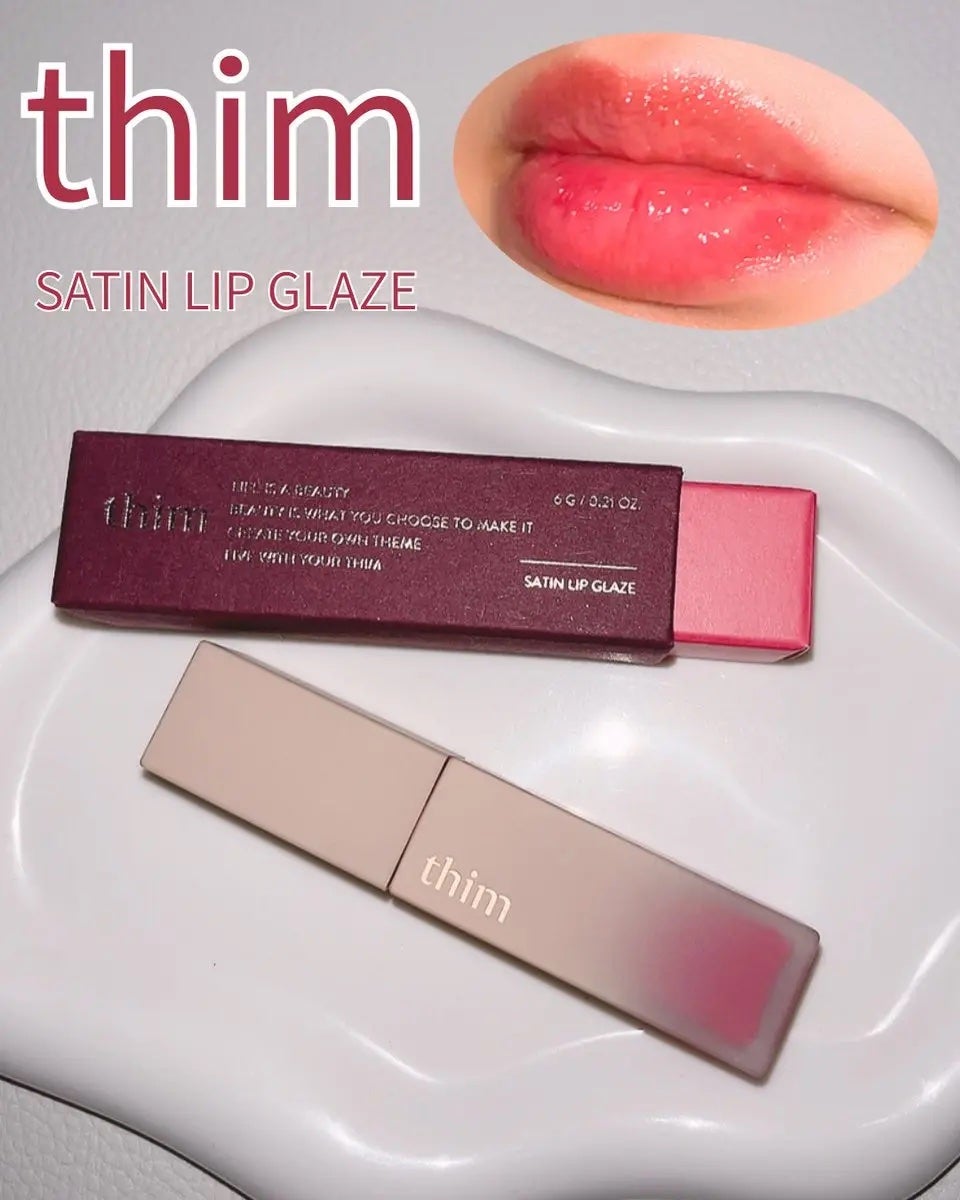 サテンリップグレイズ/thim/リップグロスを使ったクチコミ(1枚目)