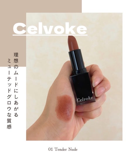 セルヴォーク ルージュ オー ミューテッドグロウ/Celvoke/口紅を使ったクチコミ(2枚目)