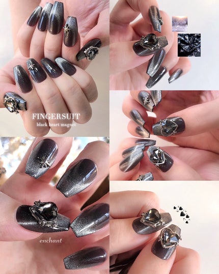 \カメラ映え抜群BIGジュエリーパーツ💎/
ꕀ꙳ FINGER SUIT @fingersuit_jp
◾︎ENCHANT
フィンガースーツの中でも大ぶりな
豪華ジュエリーパーツ付き!
ブラックハ