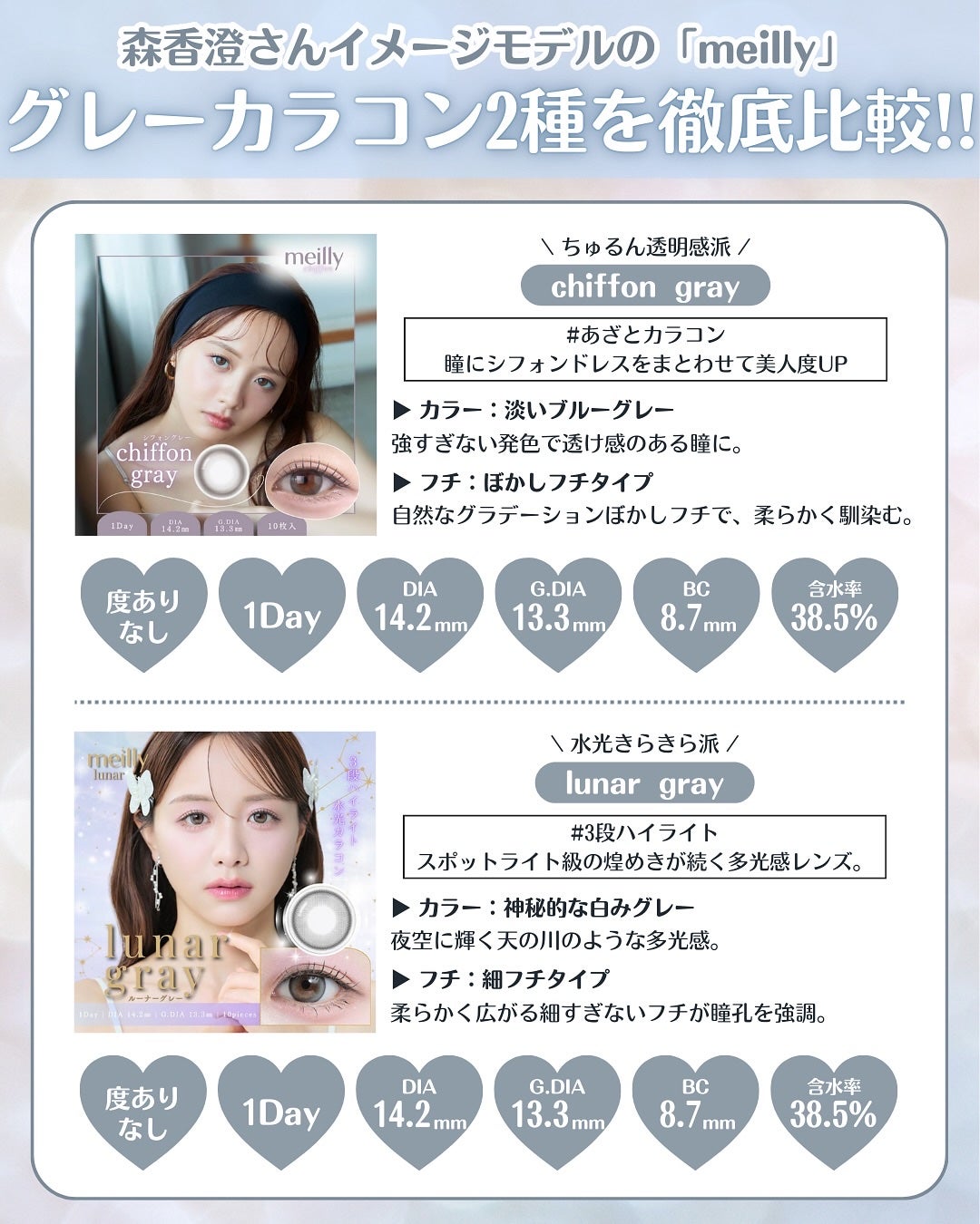 chiffon/meilly/ワンデー(1DAY)カラコンを使ったクチコミ(2枚目)