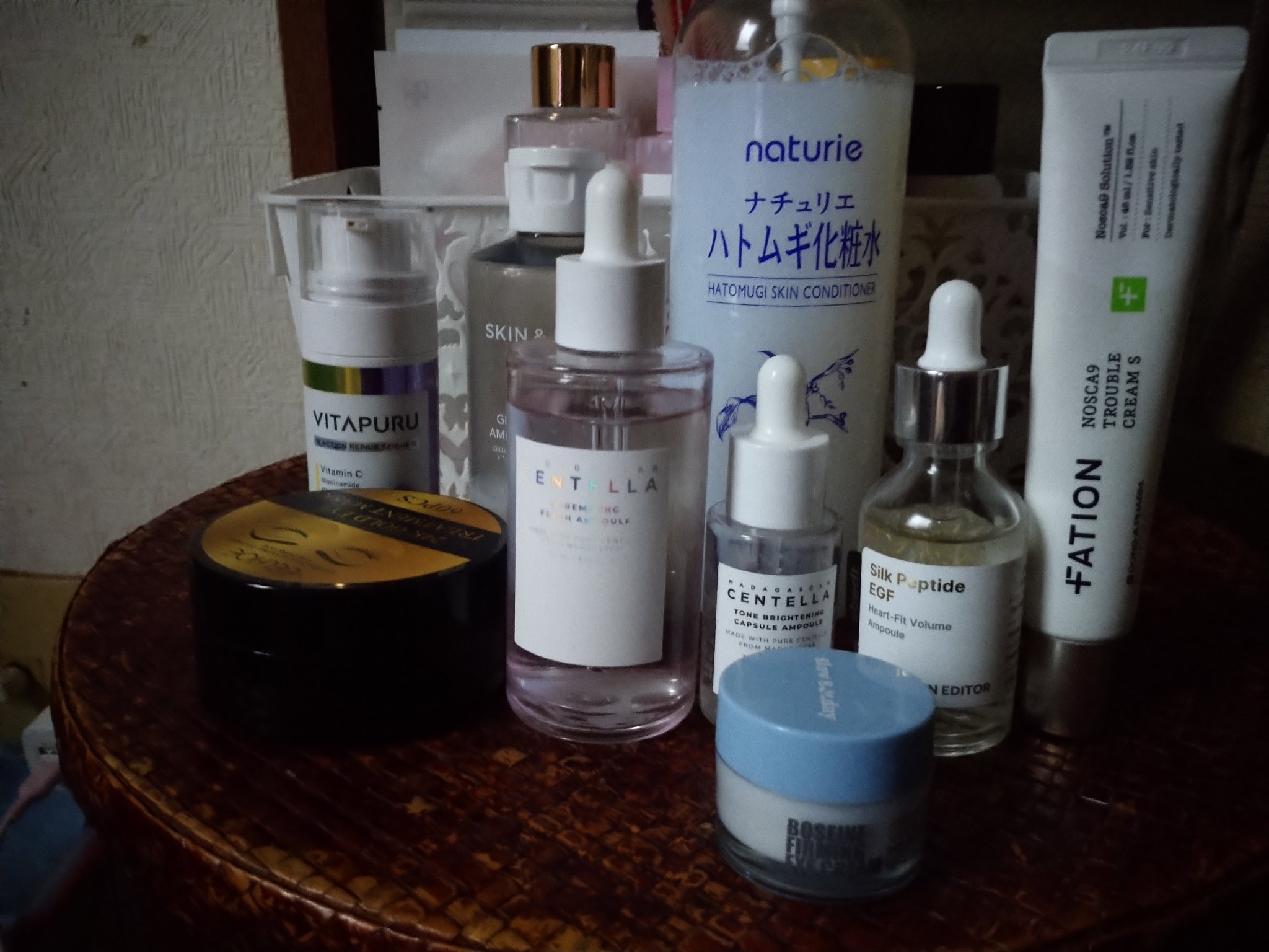 🌅朝のスキンケア 記録用

VITAPURUビタプル ダブルアクション リペアセラム 15
➔SKIN&LABグルタチオンアンプルトナー➔ナチュリエハトムギ化粧水ナチュリエ スキンコンディショナー R（コットンパック）➔SKIN1004ポ