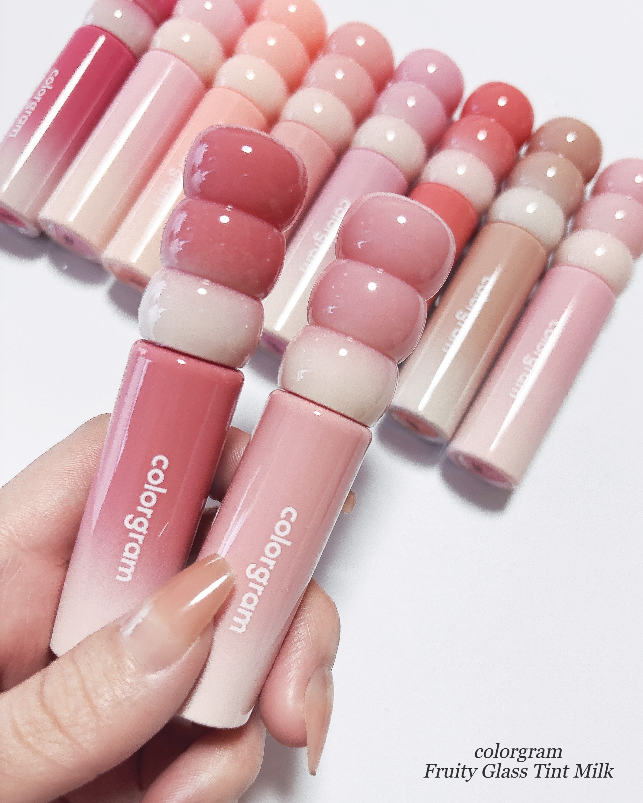 カラーグラム タンフルグラスティントミルク 02 アプリコットデュー/Colorgram/リップティントを使ったクチコミ（2枚目）