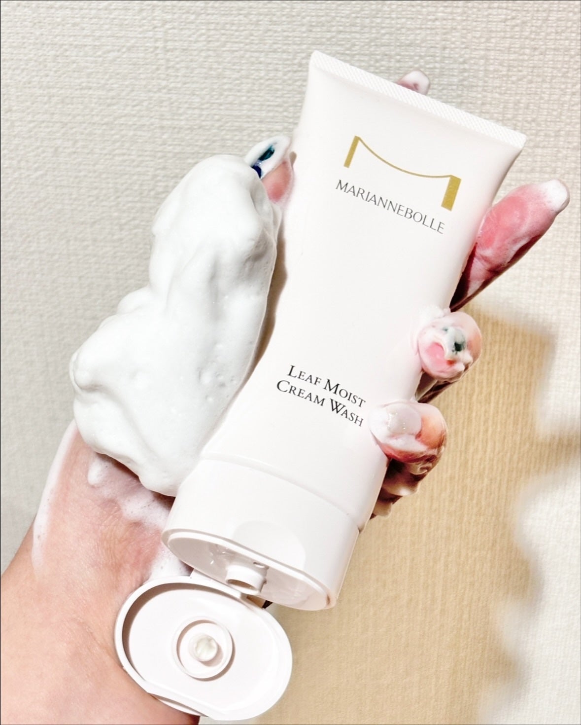 リーフモイストクリームウォッシュ /マリアンボレ/洗顔フォームを使ったクチコミ(3枚目)