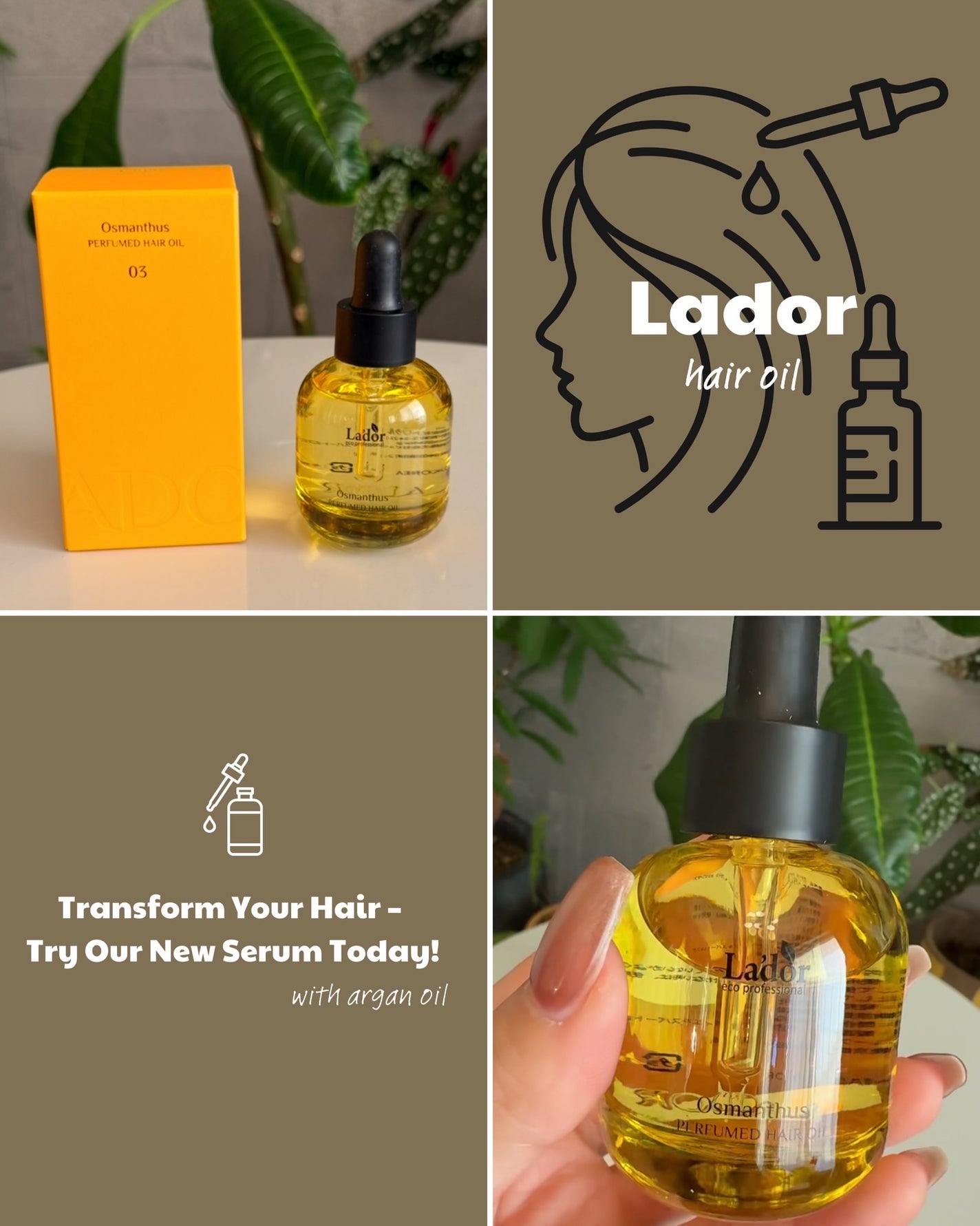 パフュームヘアオイル オスマンサス/La'dor/ヘアオイルを使ったクチコミ(1枚目)