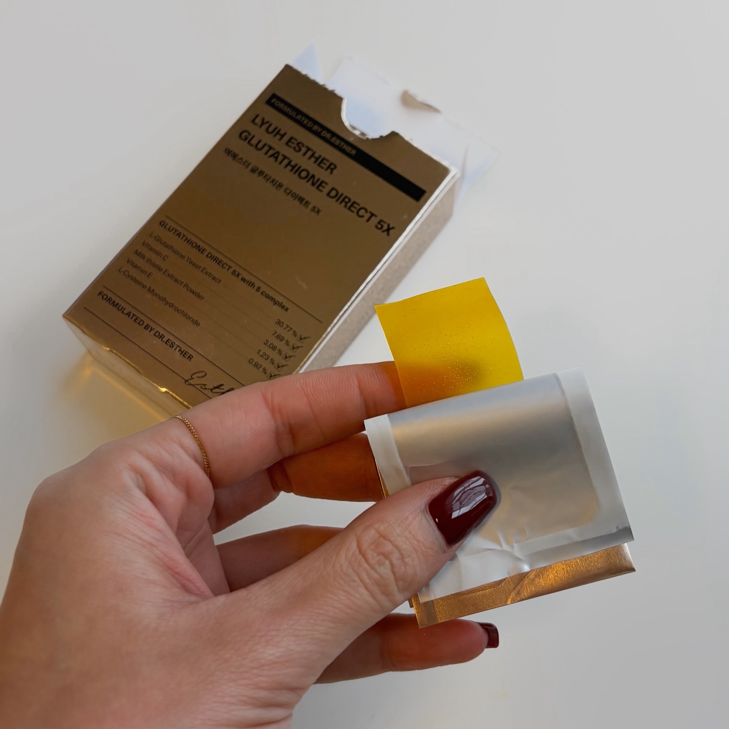 ヨエスターグルタチオンダイレクト５X/ESTHER FORMULA/美容サプリメントを使ったクチコミ（2枚目）