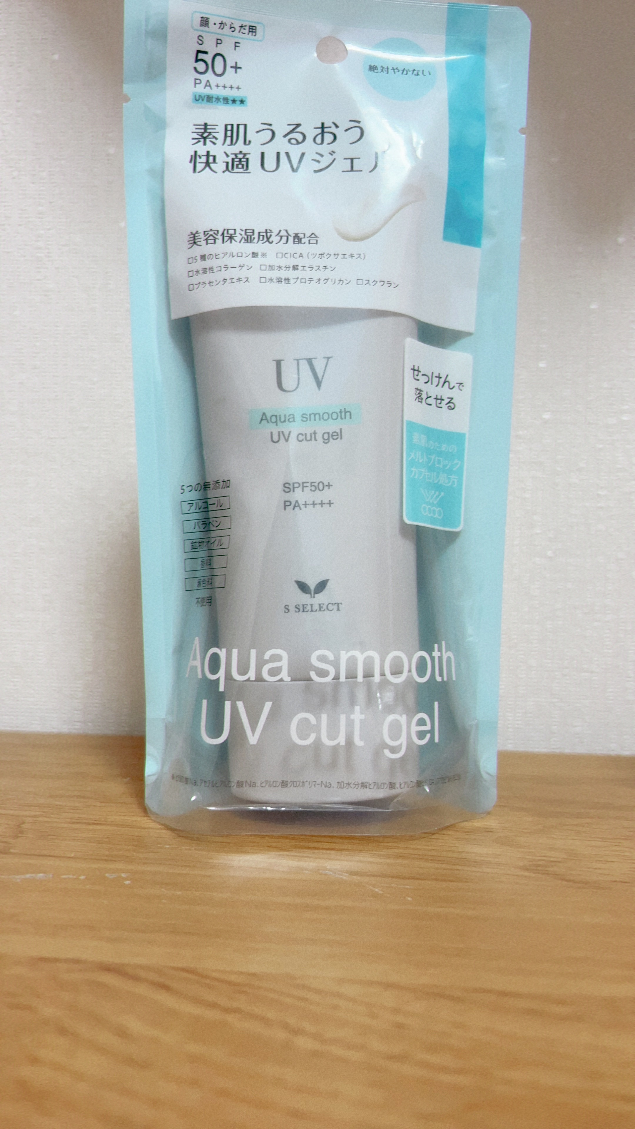 アクアスムースUVカットジェル/S SELECT/日焼け止めクリームを使ったクチコミ（1枚目）