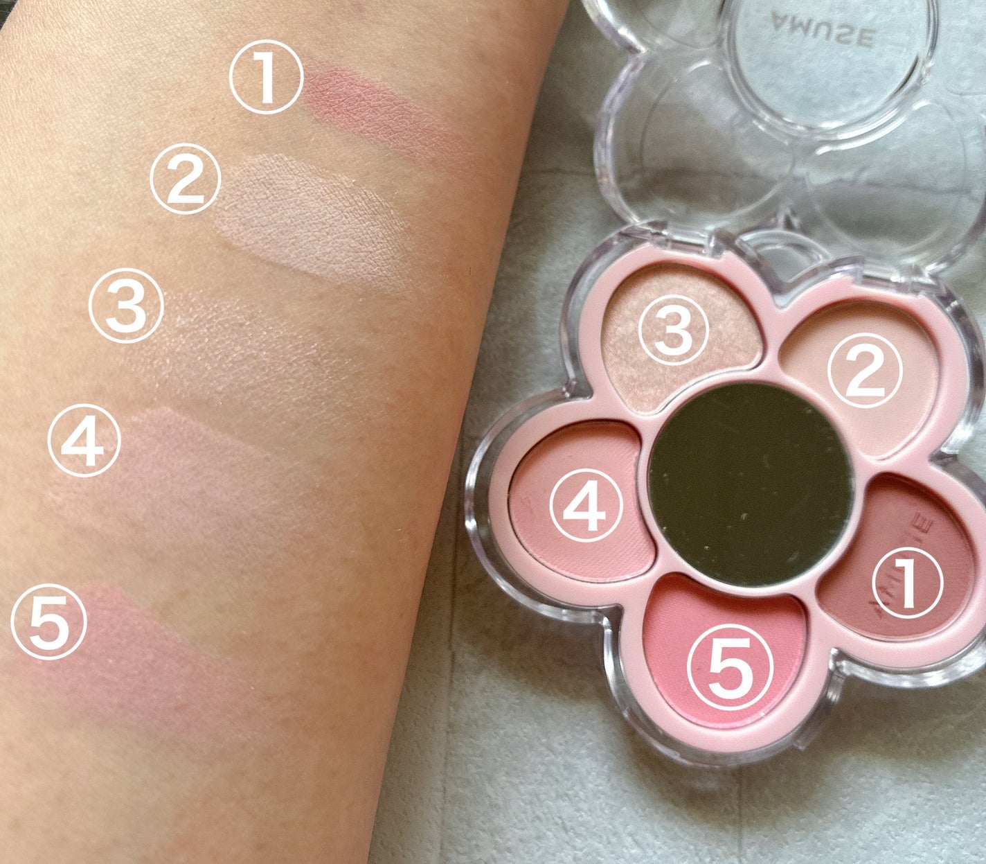 フローラアイパレット/AMUSE/アイシャドウを使ったクチコミ(2枚目)