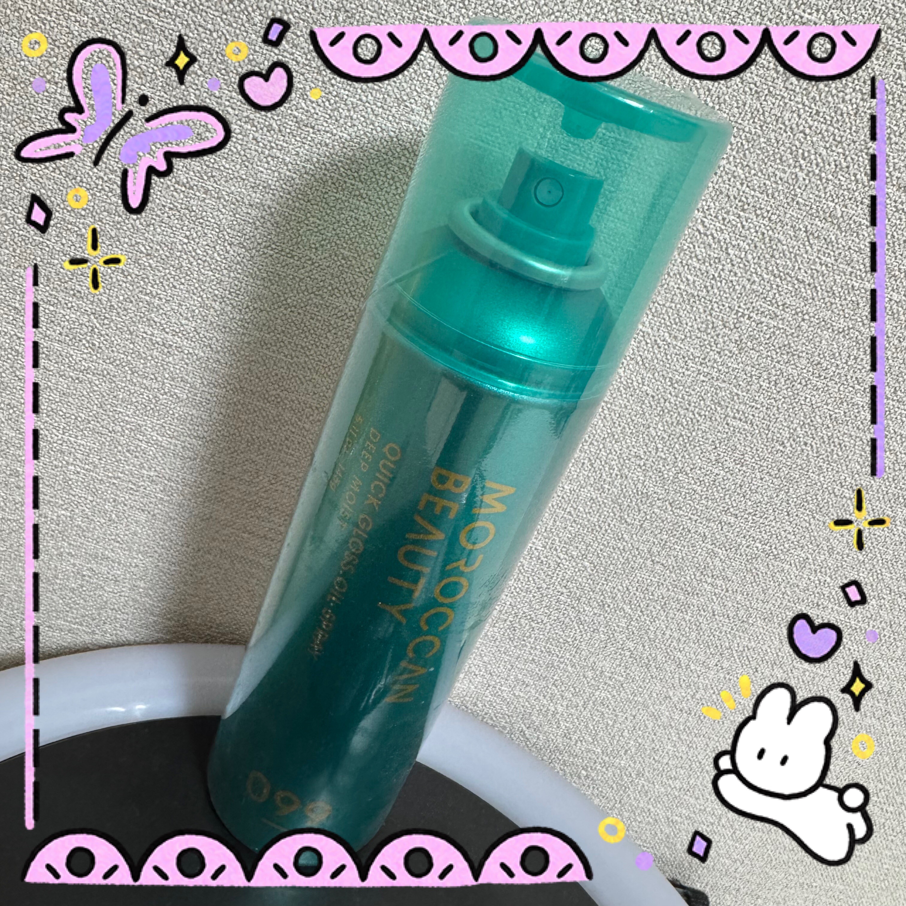 モロッカンビューティ ディープモイスト クイックグロス オイルスプレー/モロッカンビューティ/ヘアスプレーを使ったクチコミ（1枚目）