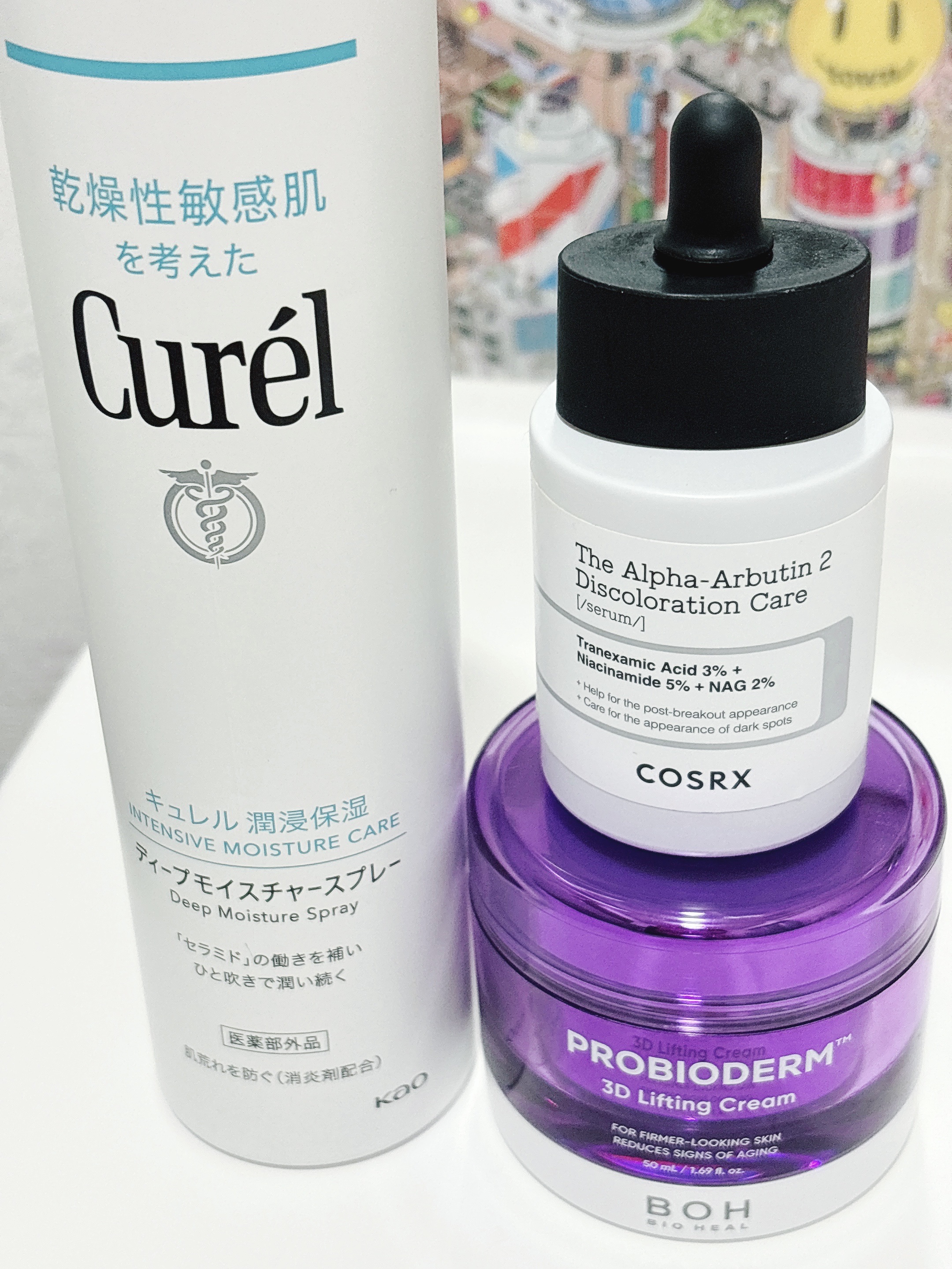 ナイトスキンケア🌙

今日はRXザ・アルファアルブチン2 ニキビ跡ケアセラム使った🤍
 
キュレル
ディープモイスチャースプレー
COSRX  
RXザ・アルファアルブチン2 ニキビ跡ケアセラム
BIOHEAL BOH
バイオヒールボ 