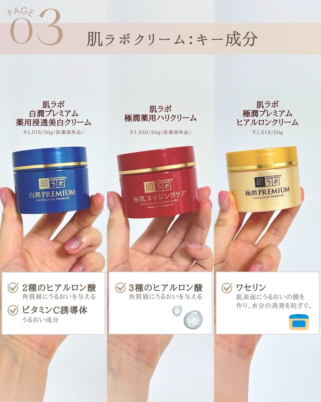 極潤プレミアム ヒアルロンクリーム/肌ラボ/フェイスクリームを使ったクチコミ(5枚目)