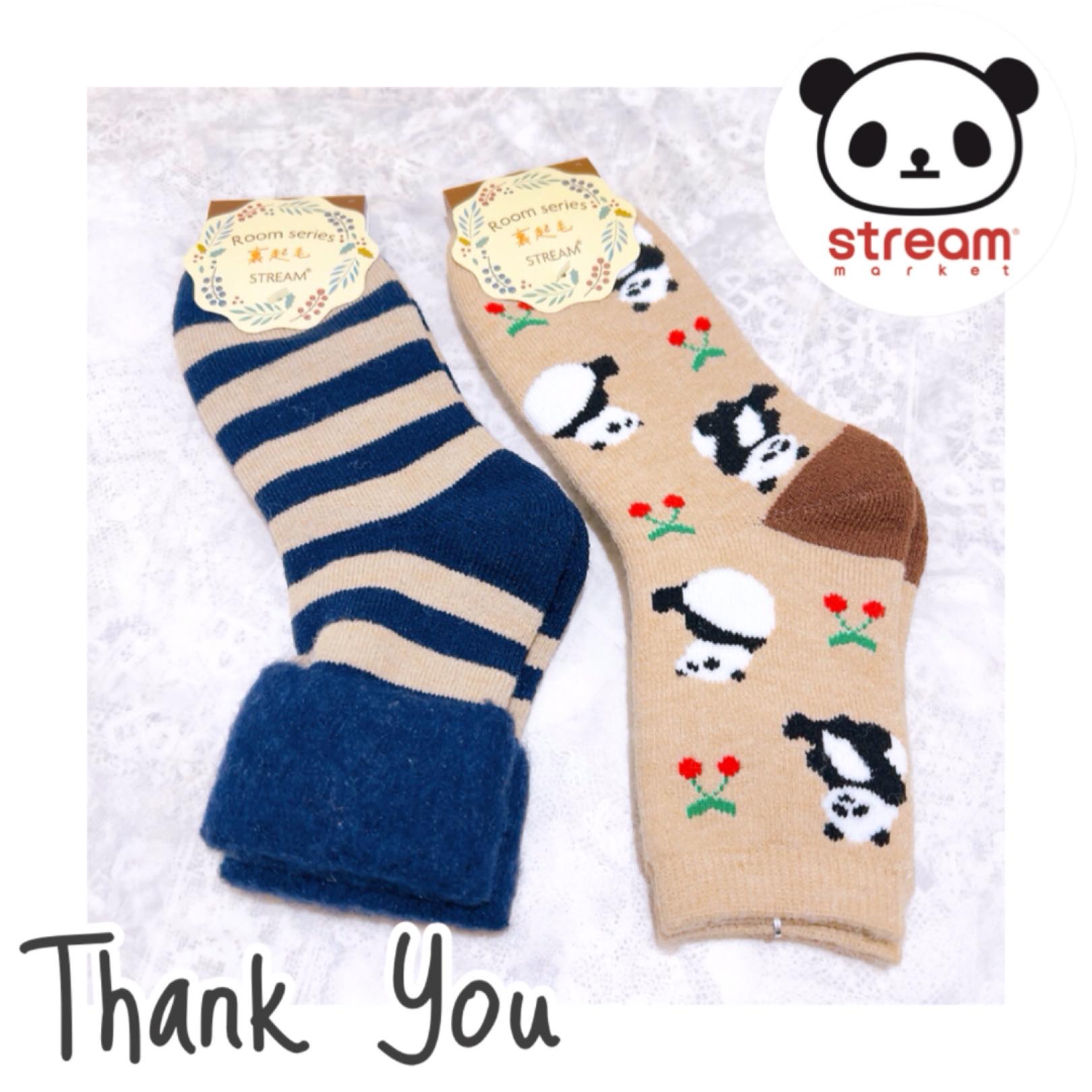 【#当選報告 】
　
streammarketパンダ雑貨専門さまの
『Instagram パンダの日プレゼントキャンペーン』に当選して
　
˗ˏˋ  裏起毛ソックス2足  ˎˊ˗
　
プレゼントしていただきました！
　
streammark