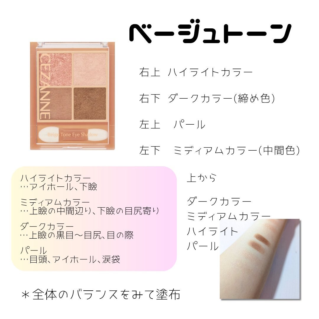 ベージュトーンアイシャドウ/CEZANNE/アイシャドウパレットを使ったクチコミ(4枚目)