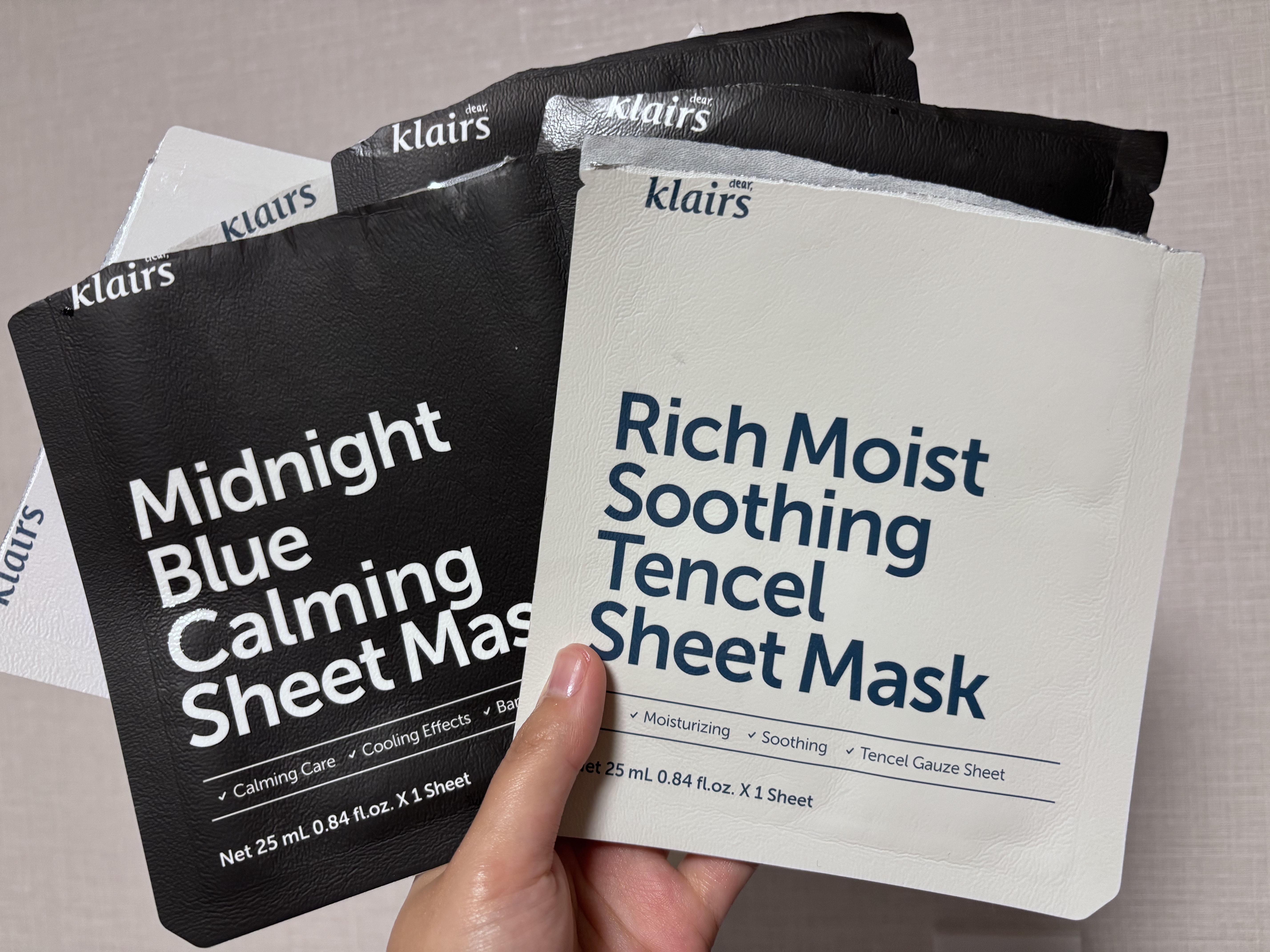 ミッドナイトブルーカーミングシートマスク(25ml)/Klairs/シートマスク・パックを使ったクチコミ（1枚目）