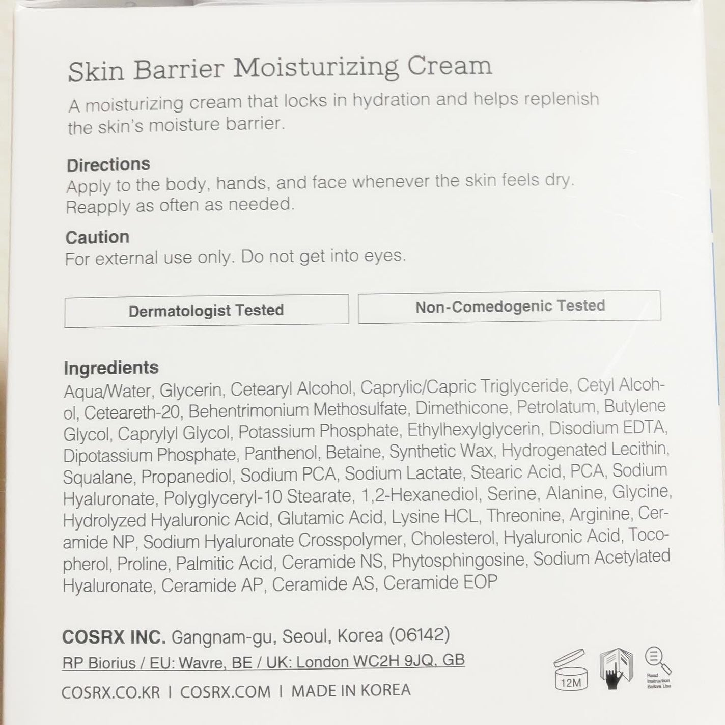 スキンバリア モイスチャライジングクリーム/COSRX/ボディクリームを使ったクチコミ(7枚目)