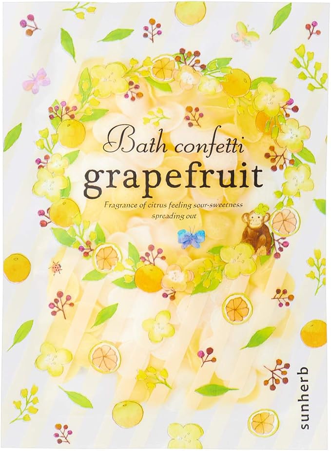サンハーブ バスコンフェッティバッグ グレープフルーツ