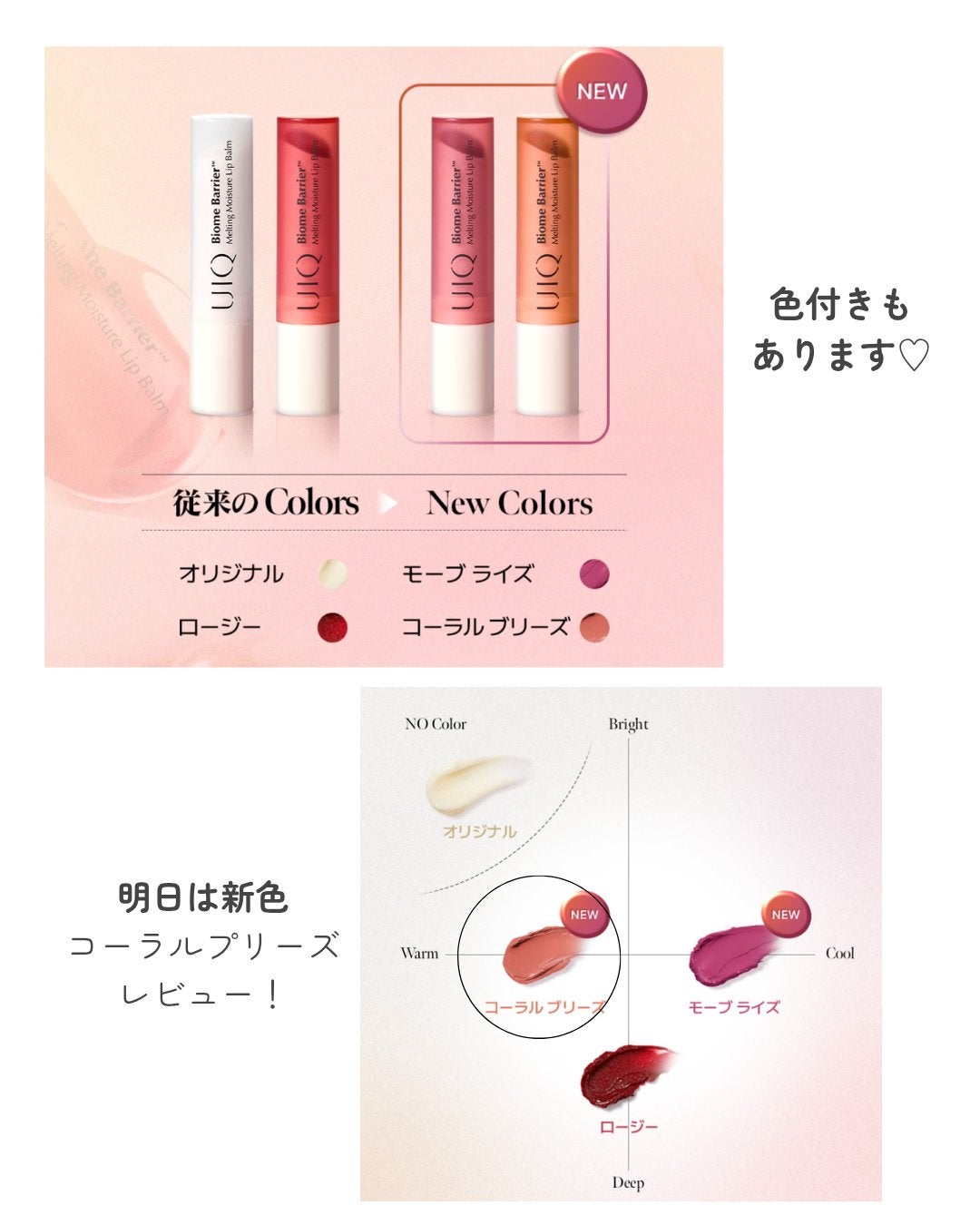 バイオームバリアメルティングモイスチャーリップバーム/UIQ/リップバームを使ったクチコミ(4枚目)