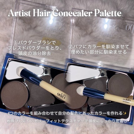ヘアコンシーラーパレット&アーティスト デュアルブラシ/odiD/その他スタイリングを使ったクチコミ(2枚目)