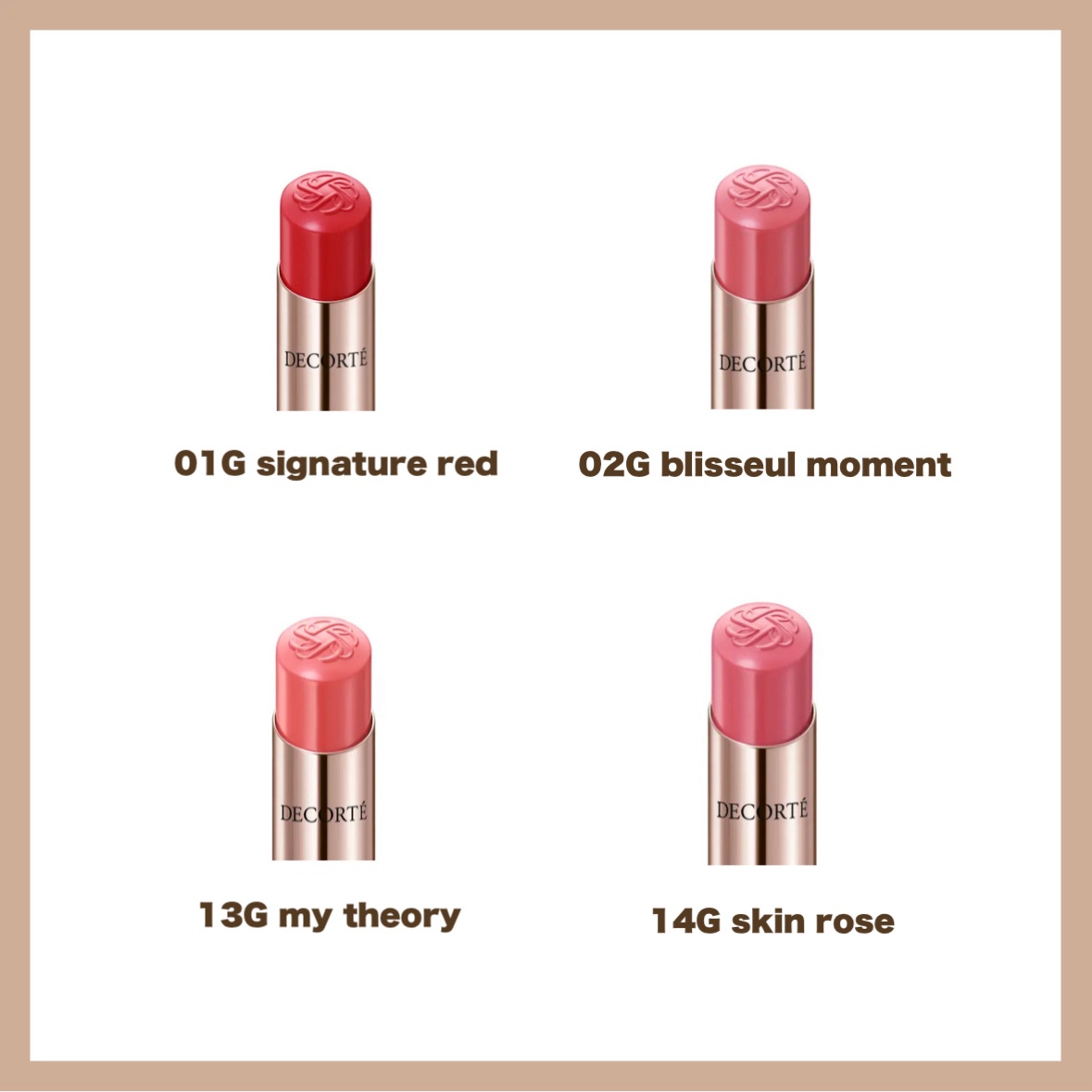 ルージュデコルテ　クリームグロウ 18G a piece of love/DECORTÉ/口紅を使ったクチコミ（2枚目）