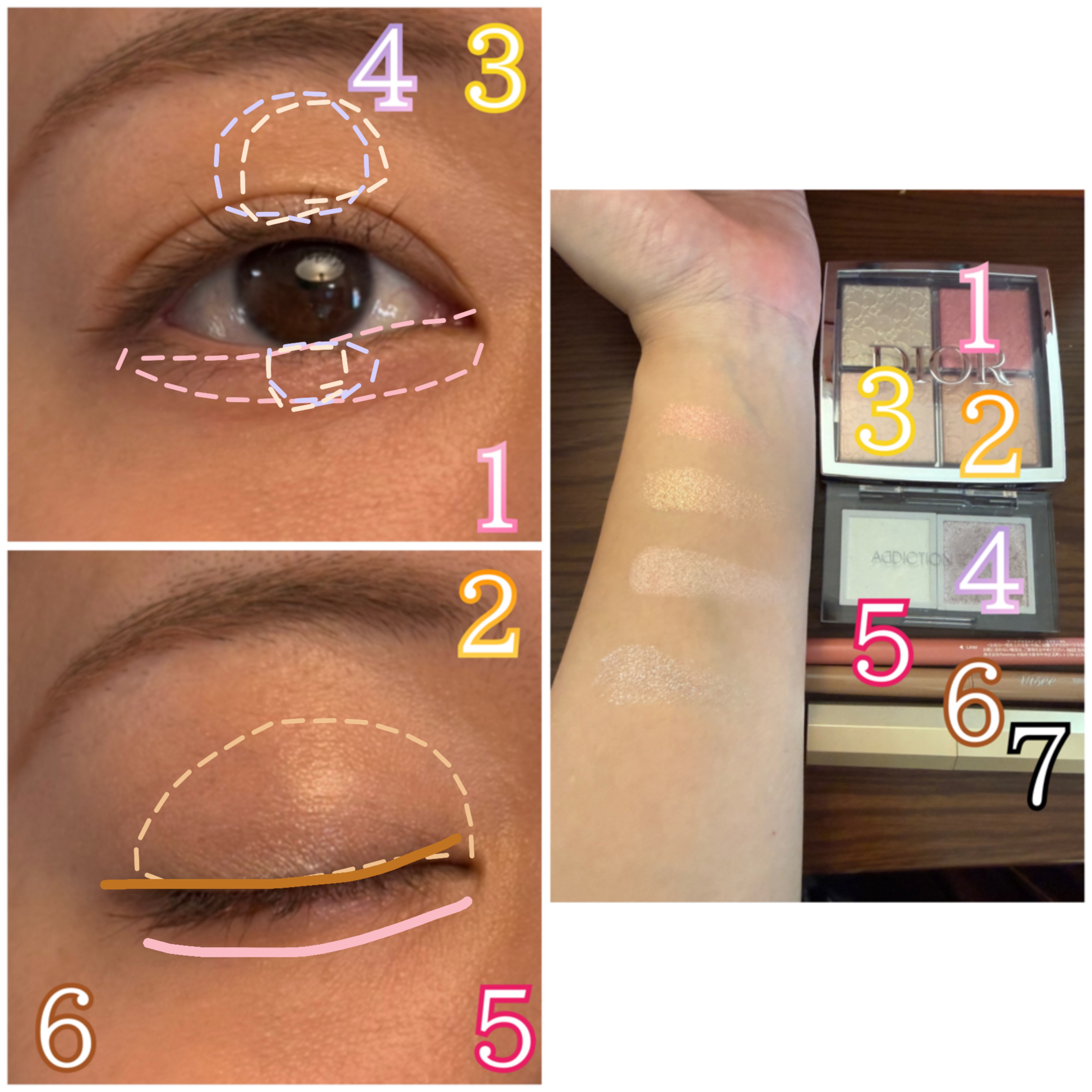 【旧】ディオール バックステージ フェイス グロウ パレット/Dior/ハイライトを使ったクチコミ（3枚目）