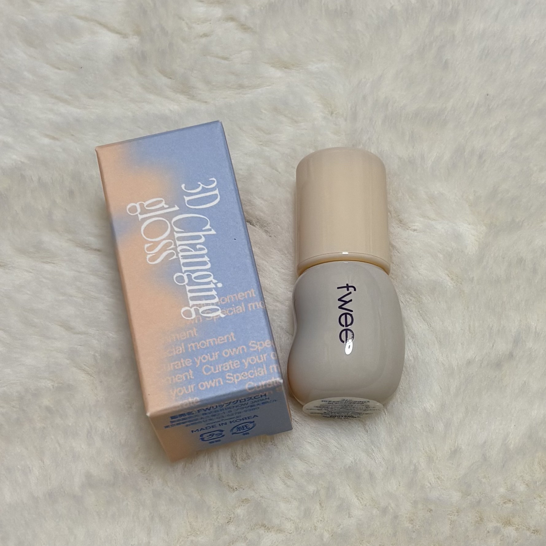 フィー 3Dチェインジンググロス/fwee/リップグロスを使ったクチコミ（1枚目）