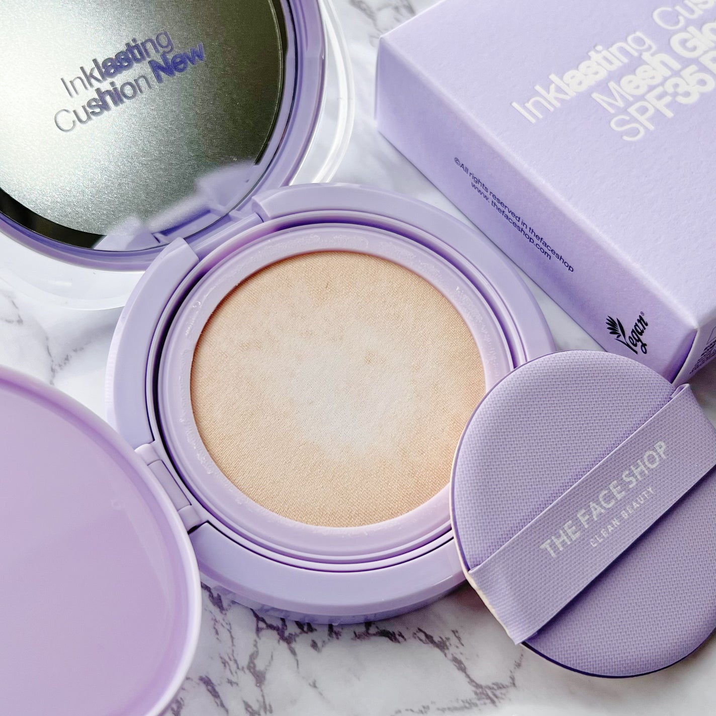 インクラスティングクッションメッシュグロウ/THE FACE SHOP/クッションファンデーションを使ったクチコミ(3枚目)