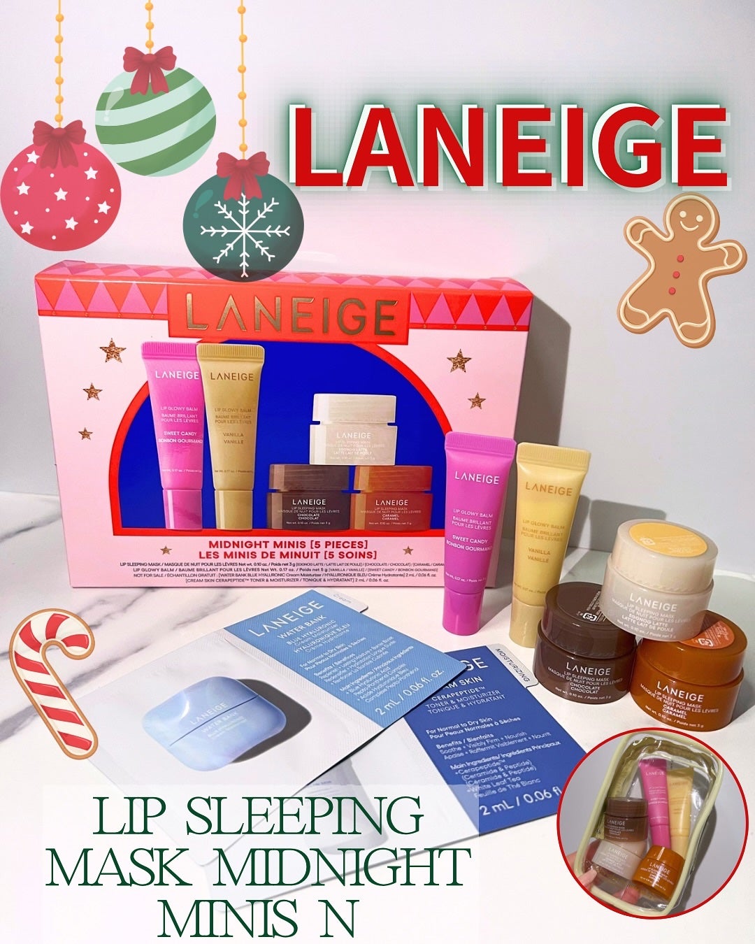 リップスリーピングマスク ミッドナイトミニズ N/LANEIGE/リップケアを使ったクチコミ(1枚目)