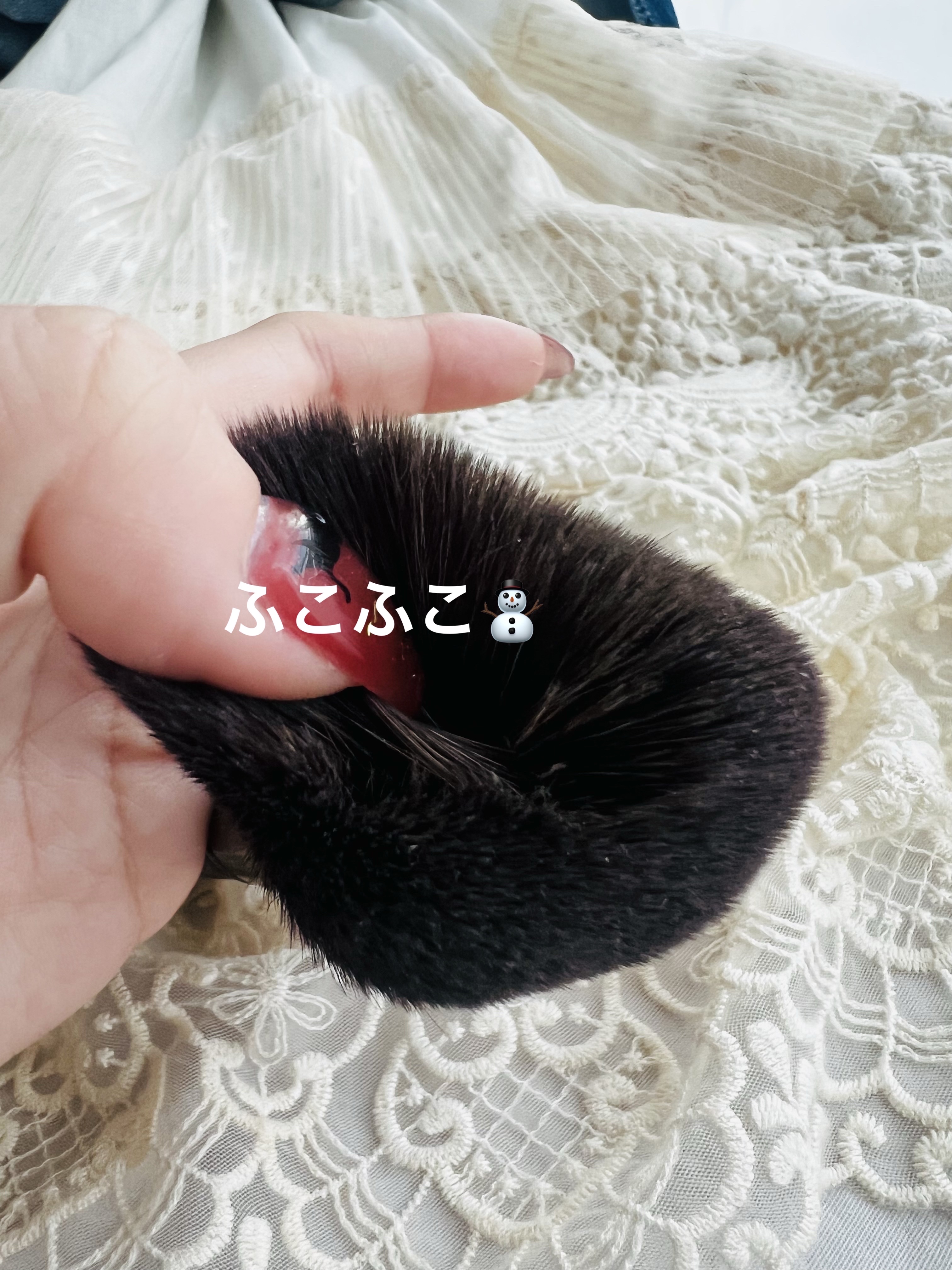 パウダーブラシEX〈アングルド〉/ロージーローザ/メイクブラシを使ったクチコミ（2枚目）