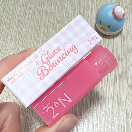 ミニグレイズバウンシングティント 203 リボンピンク(セブン-イレブン限定)/2aN/リップティントの画像