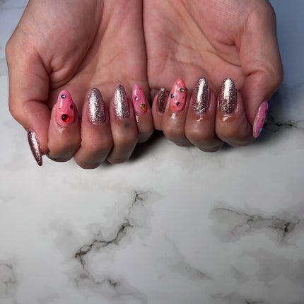 #ネイル,#ニュアンスネイル,#ジェルネイル,#ギャルネイル,#ネイル,#城陽ネイルのネイルデザイン