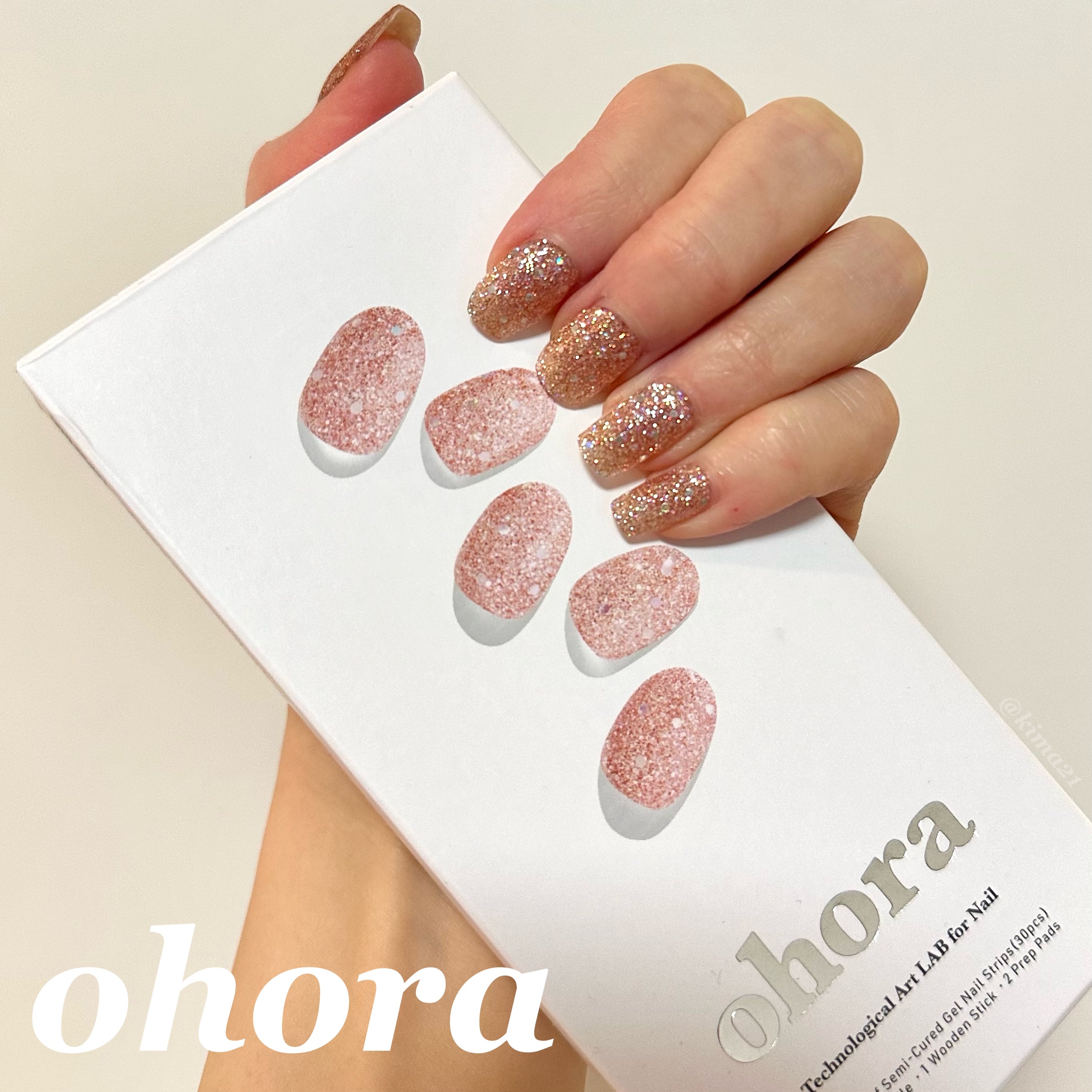 セミキュアジェルネイル（ハンド）/ohora/ネイルシールを使ったクチコミ（1枚目）