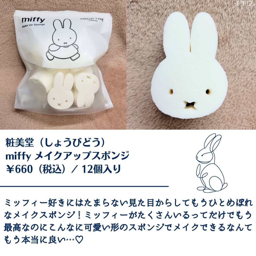 miffy ダイカットパフ /ミッフィー メイクアップシリーズ/パフ・スポンジを使ったクチコミ(2枚目)
