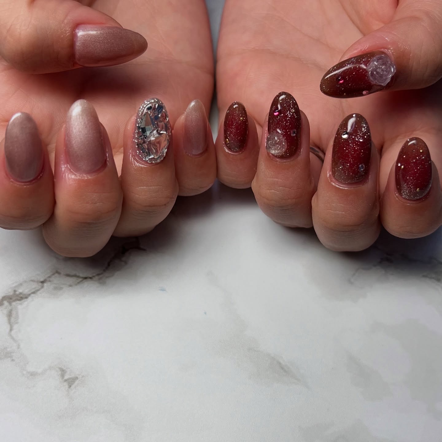 #ネイル,#ニュアンスネイル,#ジェルネイル,#ギャルネイル,#ネイル,#城陽ネイルのネイルデザイン