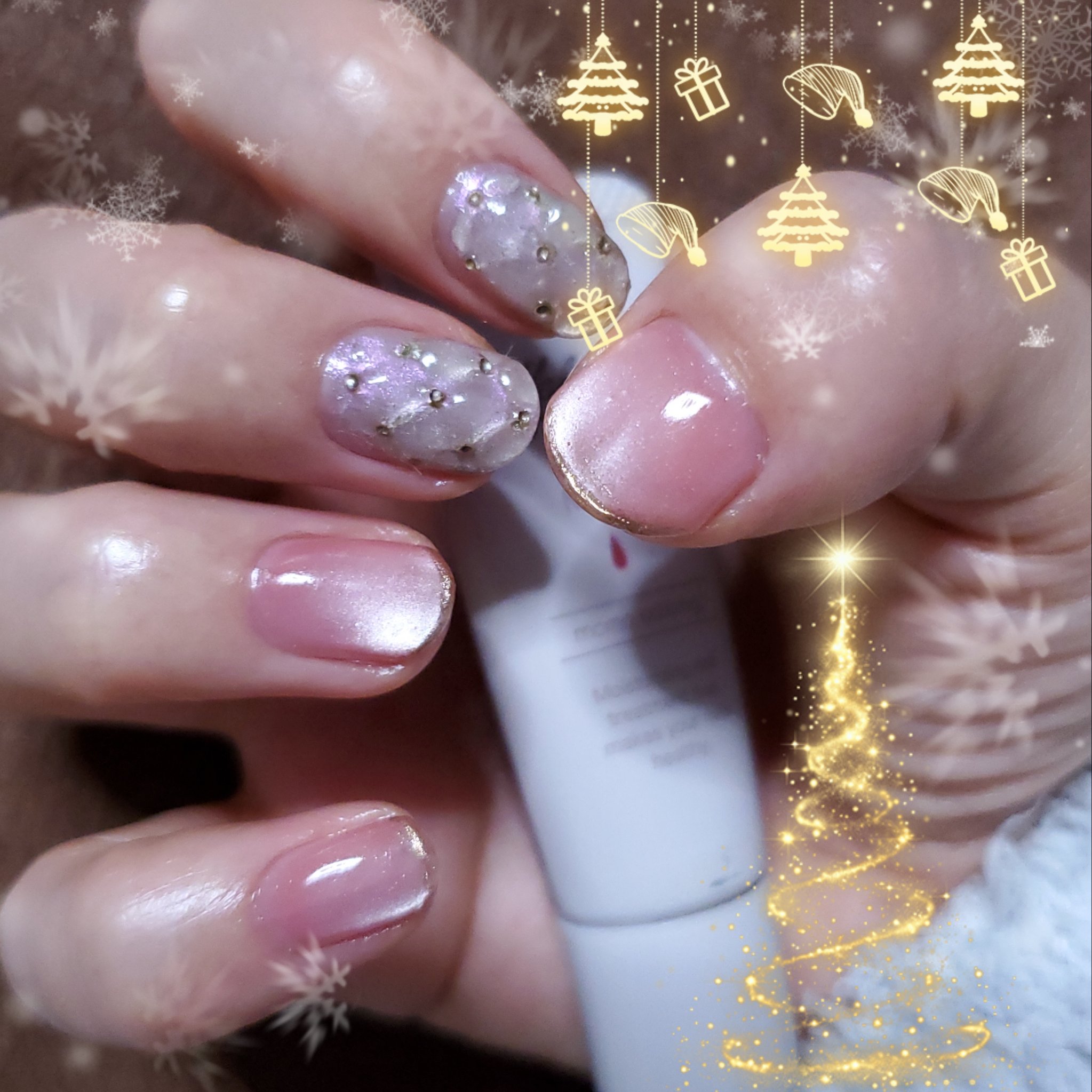 ＃セルフネイル,＃プチプラネイル,＃冬ネイル,＃キルティングネイル,＃マグネットネイル,#最旬ちゅるんネイルのネイルデザイン