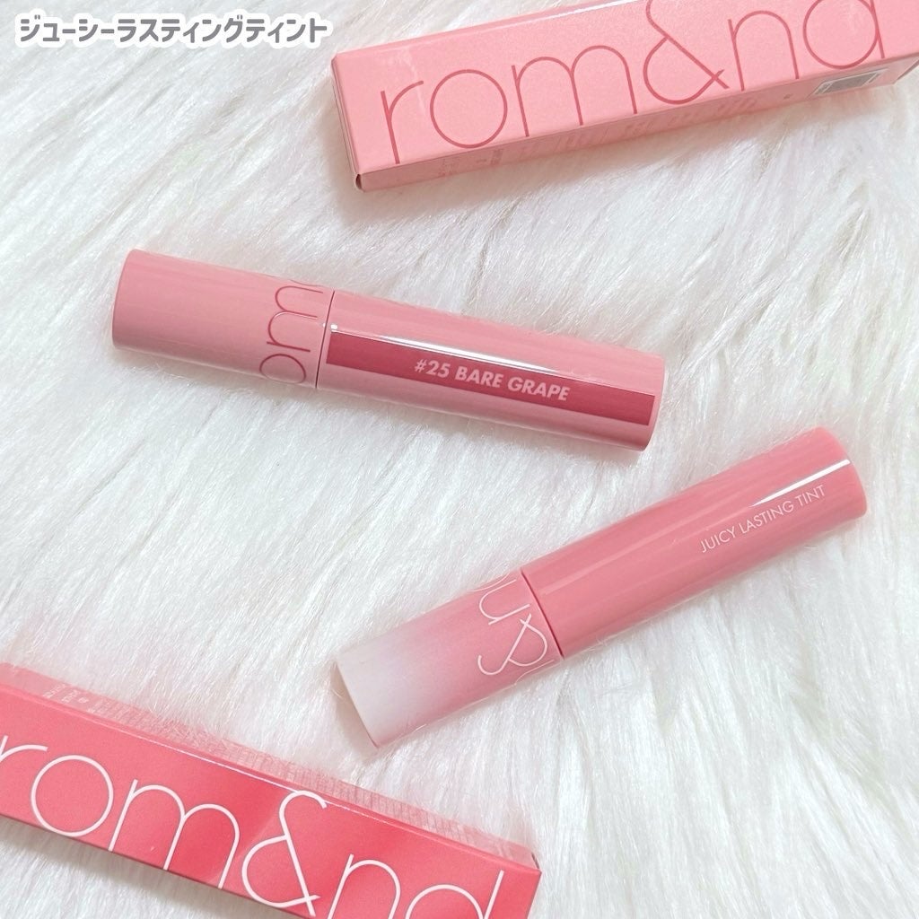 ジューシーラスティングティント/rom&nd/リップティントを使ったクチコミ(3枚目)