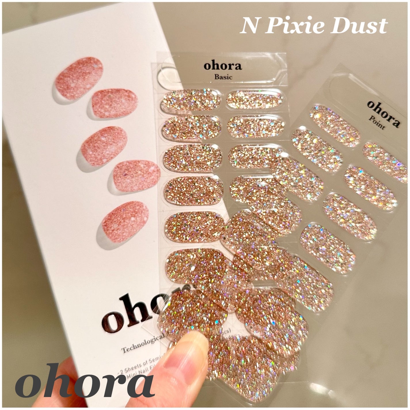 セミキュアジェルネイル(ハンド)/ohora/ネイルシールを使ったクチコミ(2枚目)