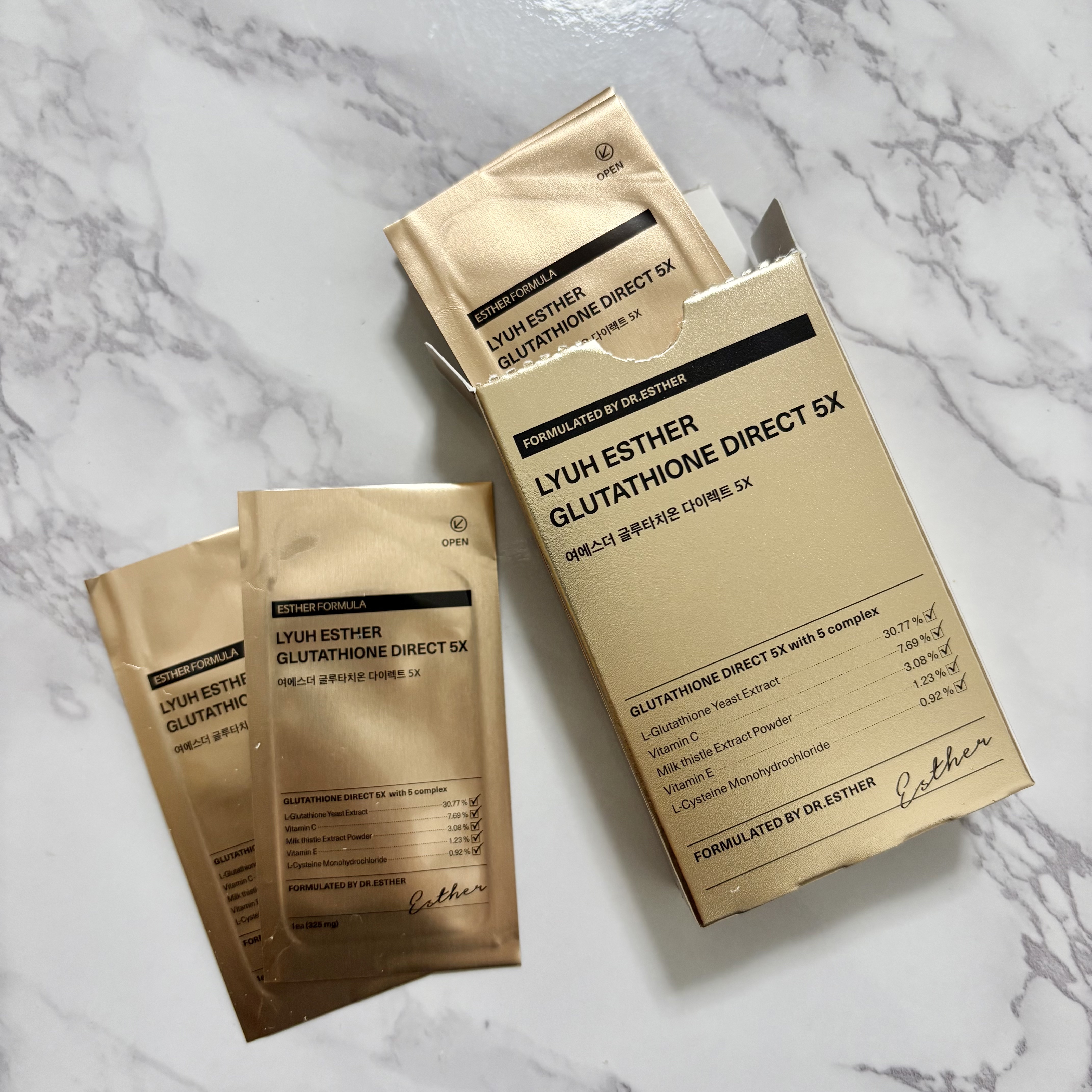 ヨエスターグルタチオンダイレクト５X/ESTHER FORMULA/美容サプリメントを使ったクチコミ（1枚目）