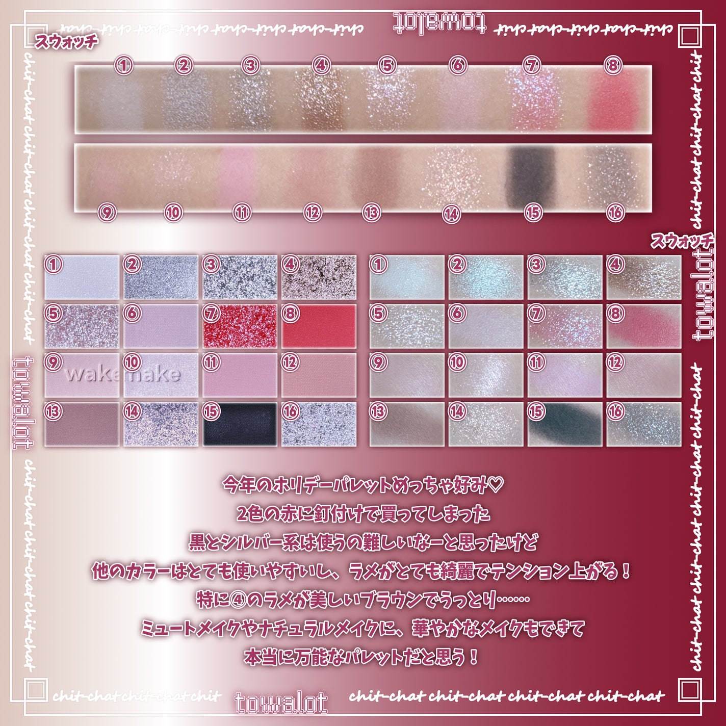 ソフトブラーリングアイパレット/wakemake/アイシャドウパレットを使ったクチコミ(3枚目)