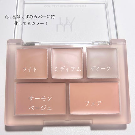 コンシールブレンダーパレット 04 パーフェクトカバーミディアム/LUNA/パレットコンシーラーの画像