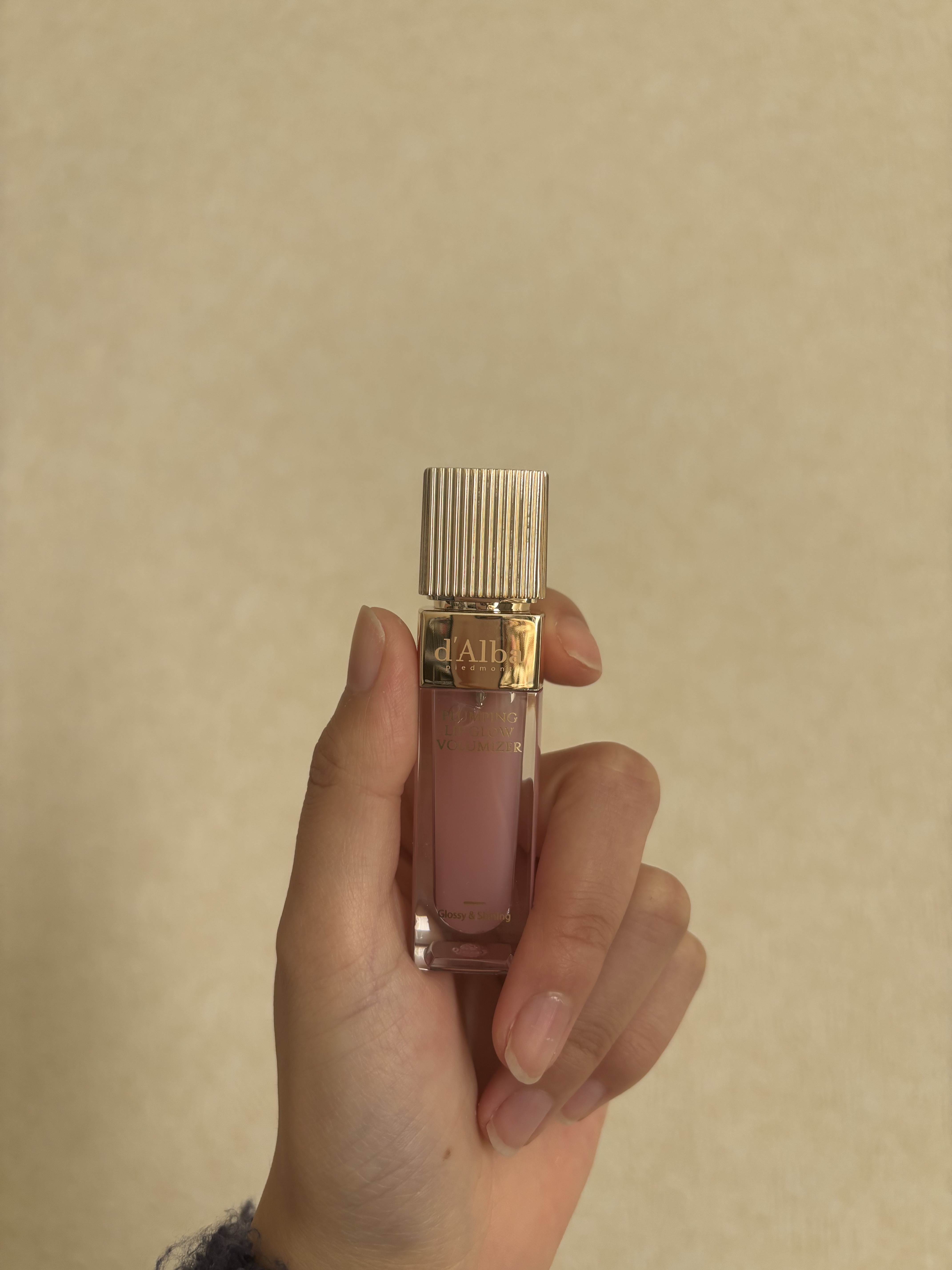 プランピングリップグロウムードボリューマイザー 01 フィーブルピンク(Feeble Pink)/ダルバ/リップグロスを使ったクチコミ（1枚目）