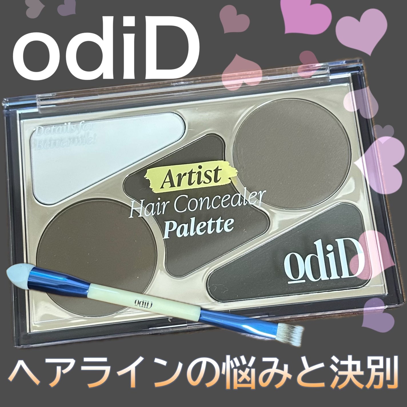 ヘアコンシーラーパレット&アーティスト デュアルブラシ/odiD/その他スタイリングを使ったクチコミ(1枚目)