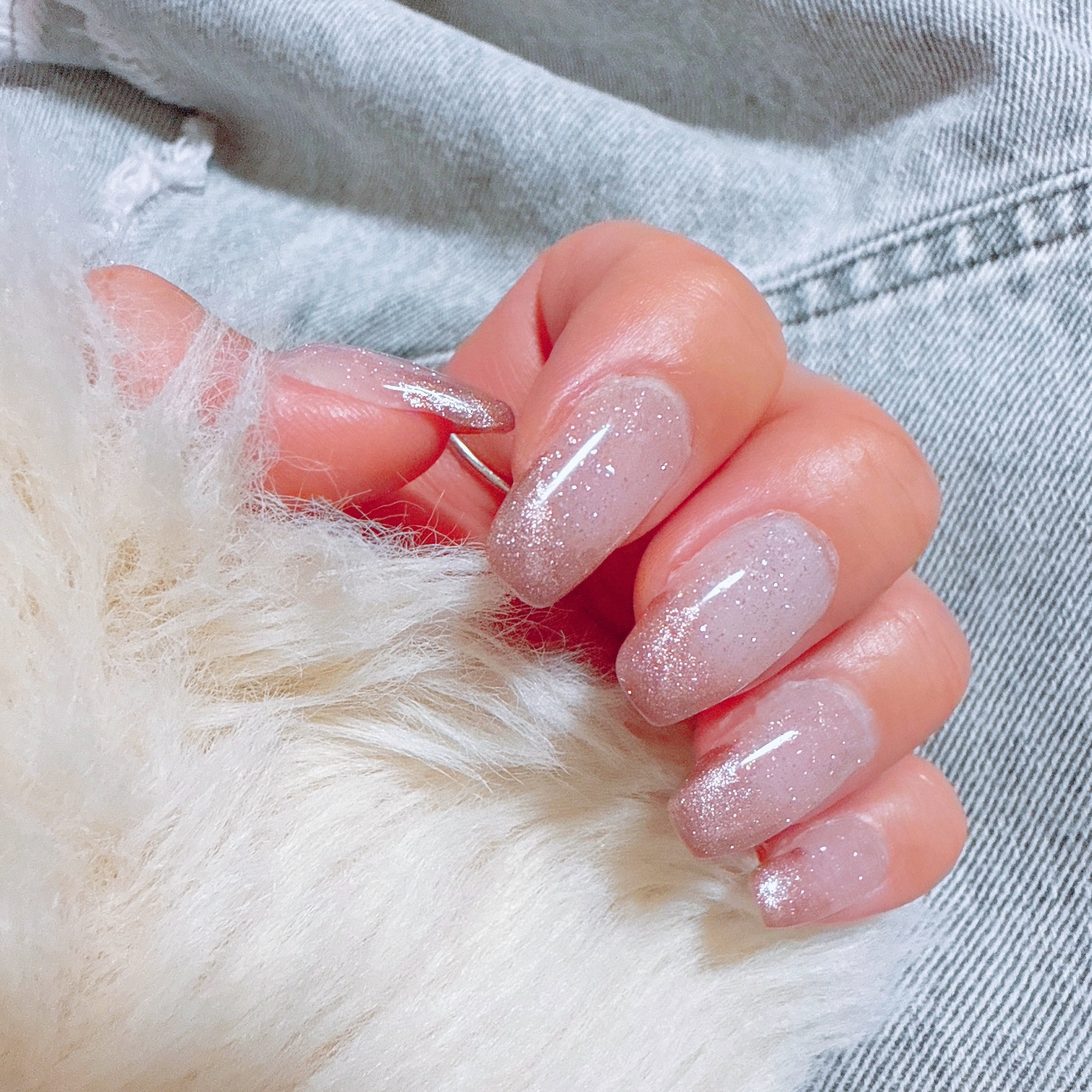 パル カラージェル グリッターピンク/キャンドゥ/ジェルネイルを使ったクチコミ（2枚目）