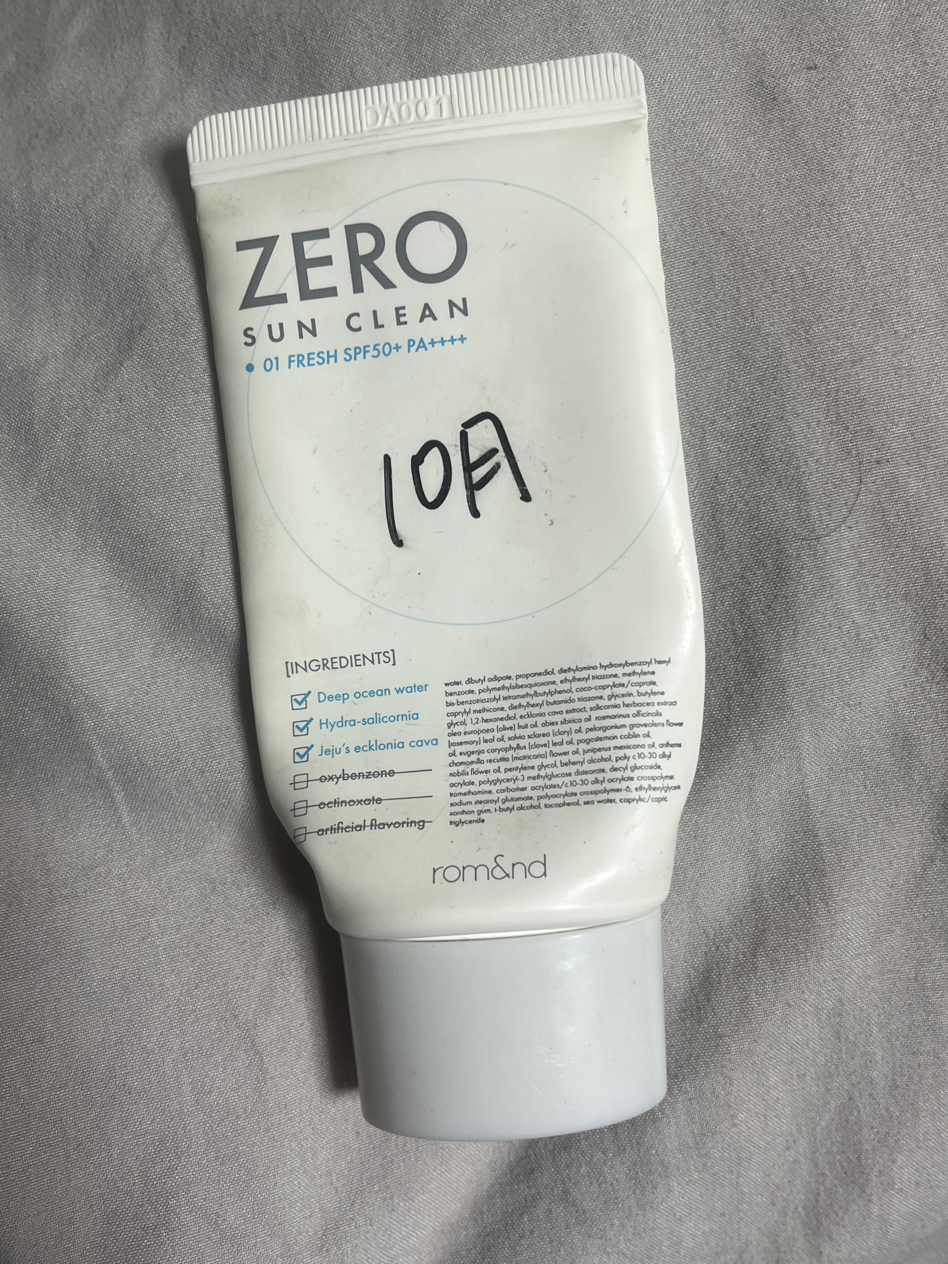 ゼロサンクリーン/rom&nd/日焼け止めクリームを使ったクチコミ（1枚目）