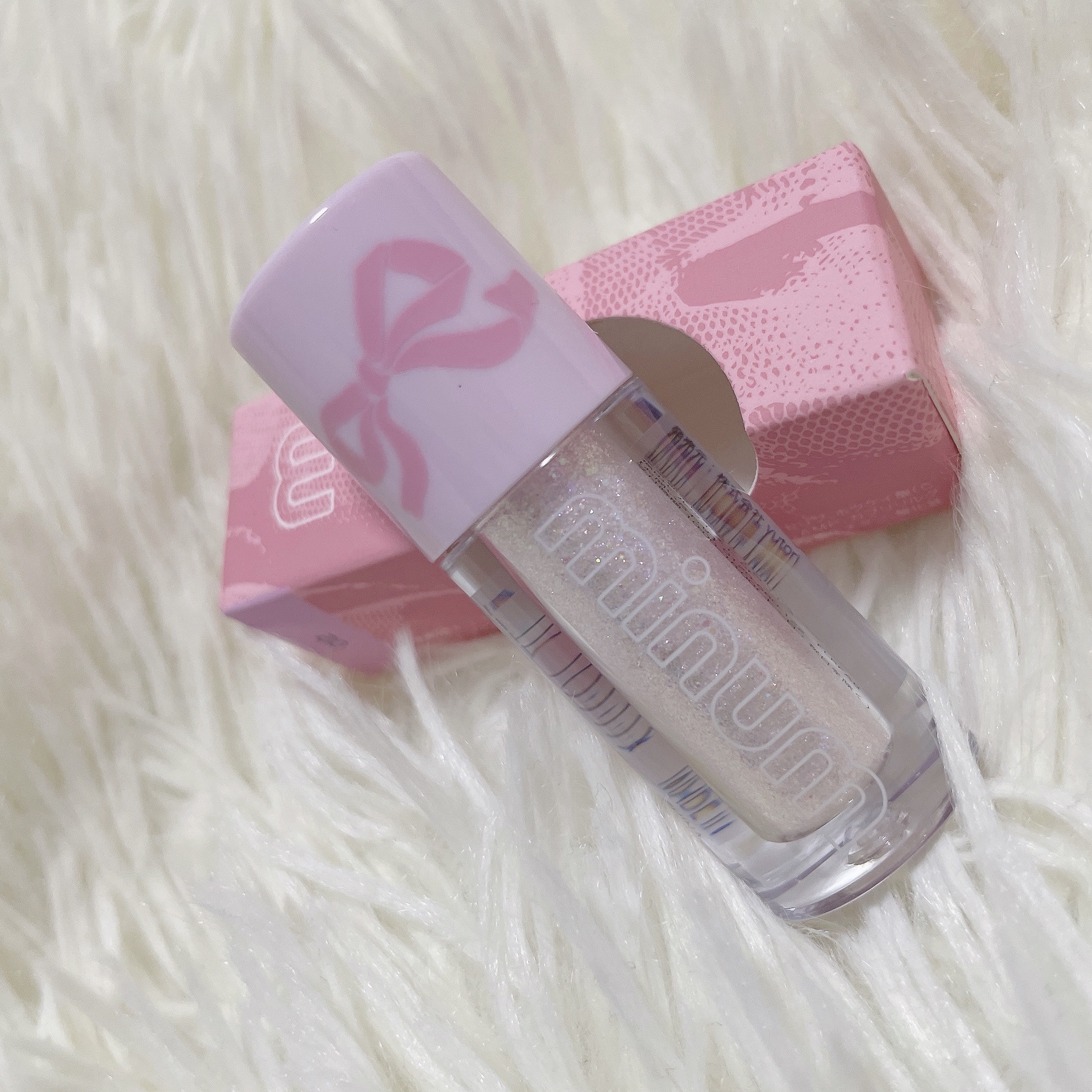 ミニュム バブグリッター 01 初恋スノーホワイト/minum/グリッターを使ったクチコミ（1枚目）