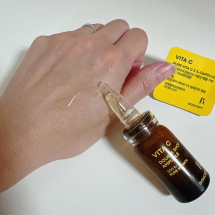 ビタC凍結乾燥ダブルショットアンプルキット/BONCEPT/美容液を使ったクチコミ(4枚目)