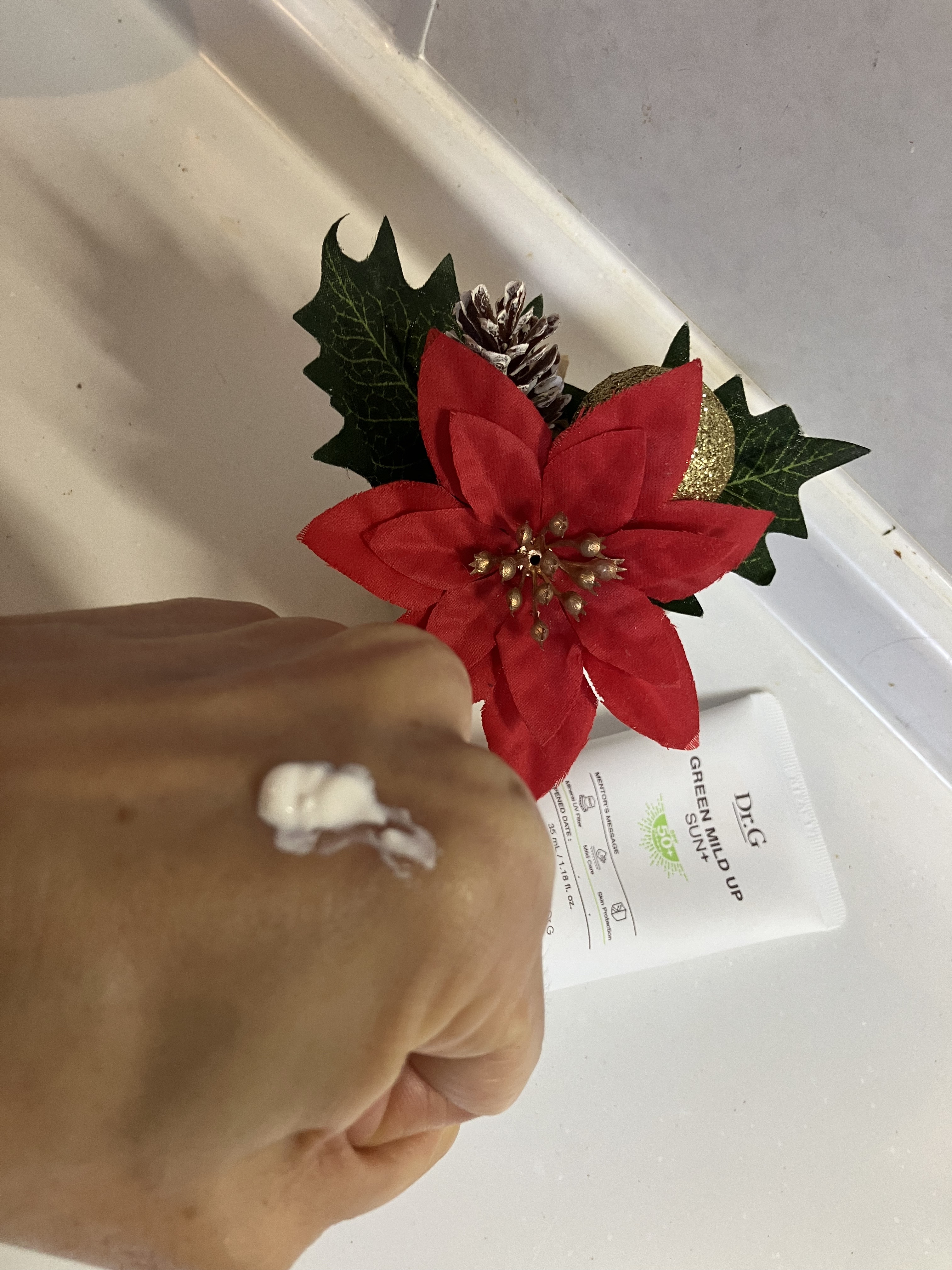 グリーンマイルドアップサンプラス/Dr.G/日焼け止めクリームを使ったクチコミ（2枚目）