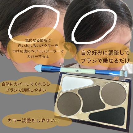 ヘアコンシーラーパレット&アーティスト デュアルブラシ/odiD/その他スタイリングを使ったクチコミ(2枚目)