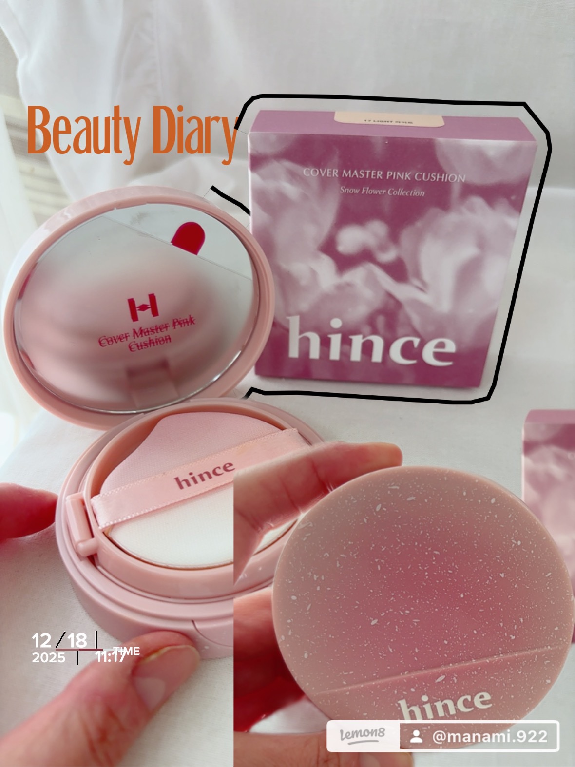 カバーマスターピンククッション/hince/クッションファンデーションを使ったクチコミ（2枚目）